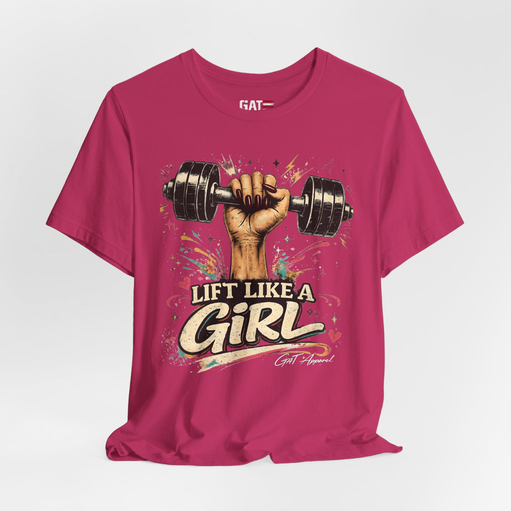 Lift Like A Girl Shirt, Women's Gym Shirt, Weightlifting Tee, Cute Fitness Shirt, Workout Gift for Women