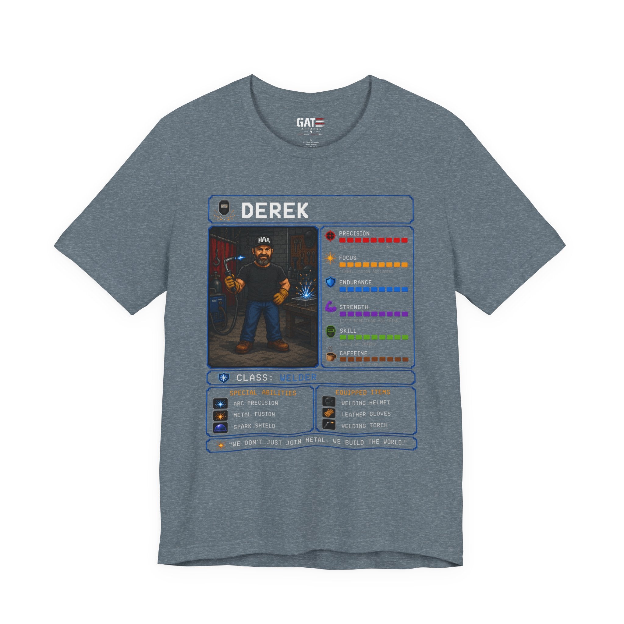Custom Welder RPG Character Shirt| Personalized Welding Gift