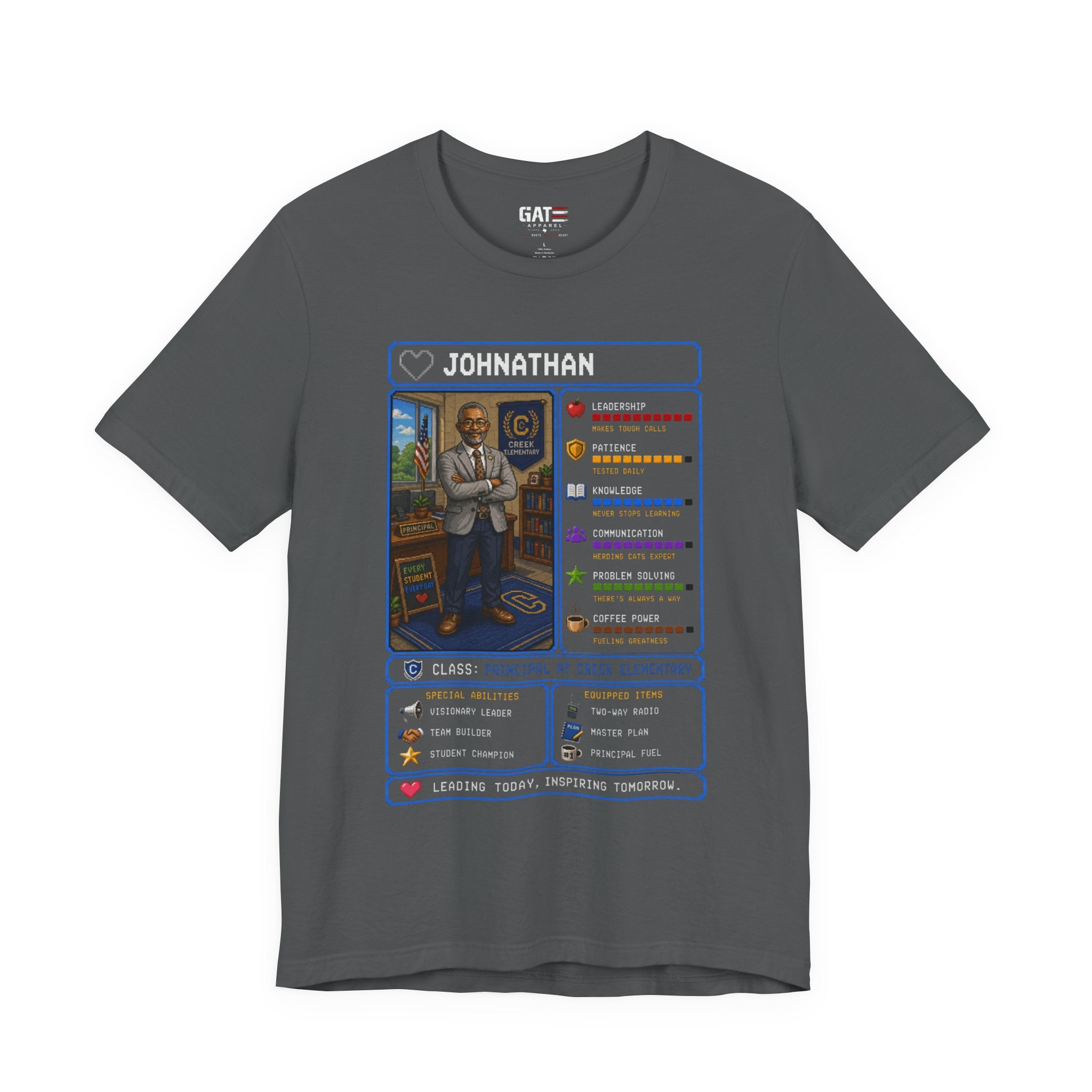 Custom Principal RPG Character Shirt | Personalized School Administrator Gift