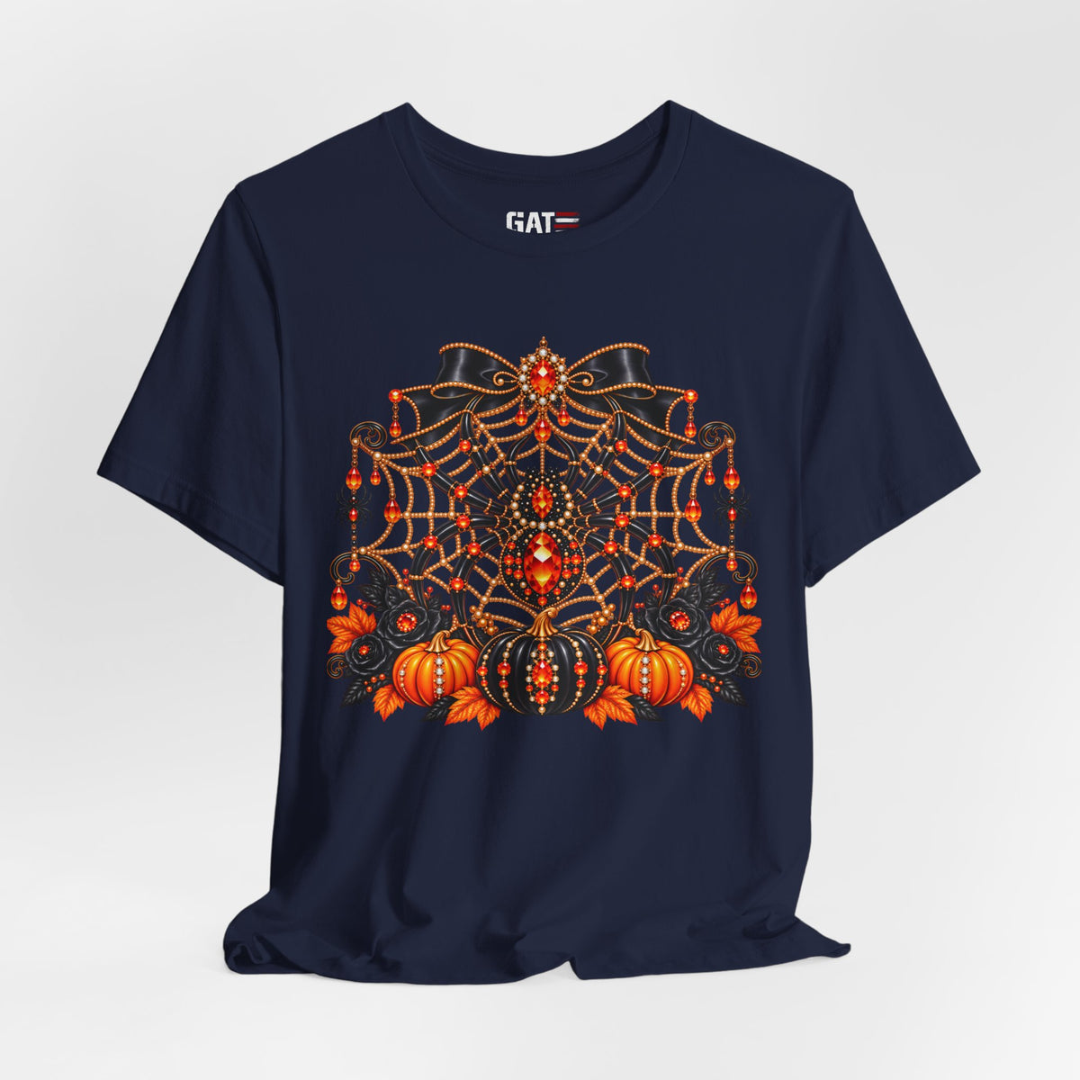 Halloween Spider & Pumpkins T‑Shirt