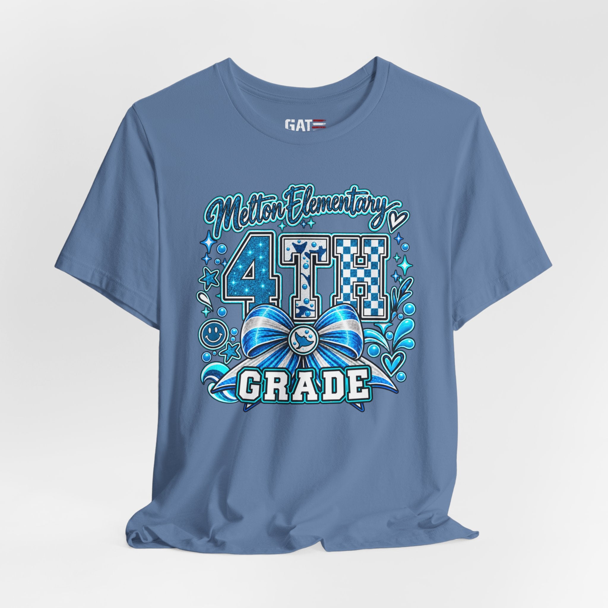Melton 4th Grade School T‑Shirt — Bow Design