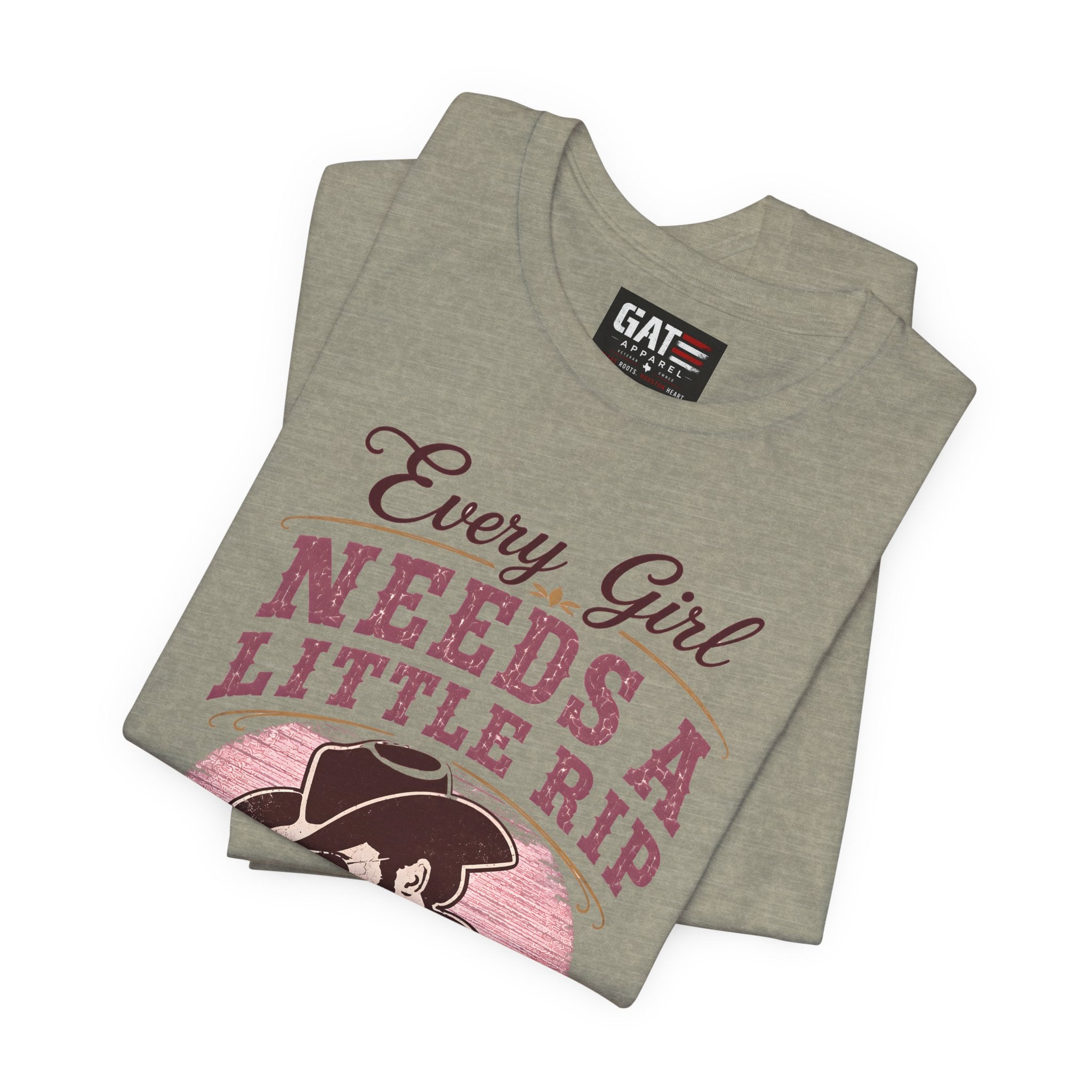 Every Girl Needs A Little Rip In Their Jeans Pink Text Shirt | Dutton Ranch| Yellowstone Inspire Shirt