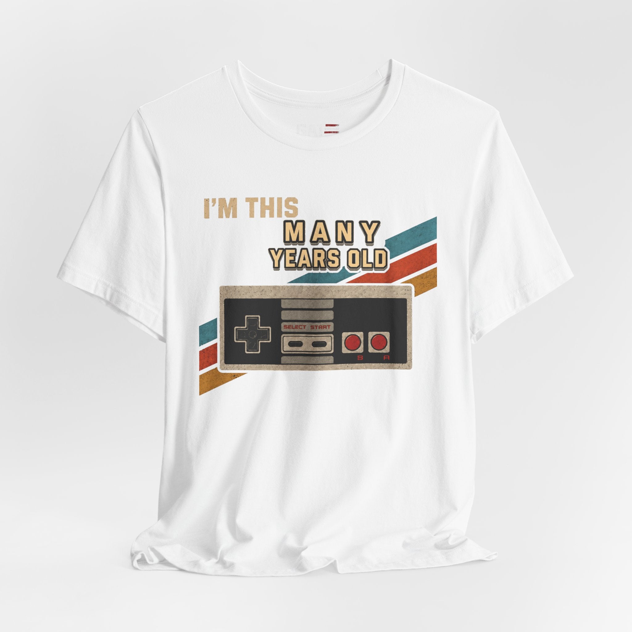 Retro Gaming Birthday Shirt, Gamer Gift for Men, I'm This Many Years Old Tee, 80s 90s Video Game Shirt, Classic Gamer Gift