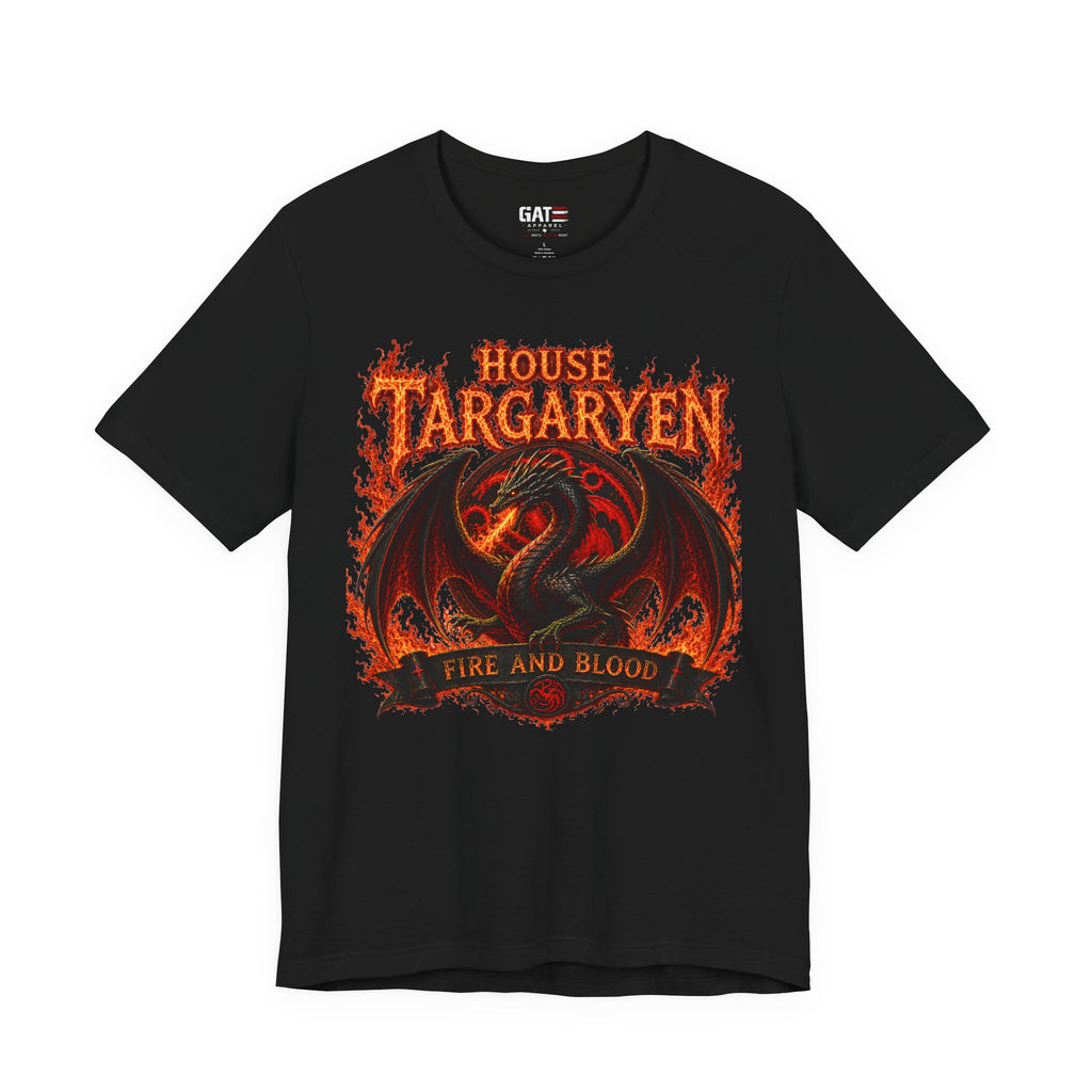 Targaryen Dragon Tee — "House Targaryen: Fire and Blood" Graphic T-Shirt