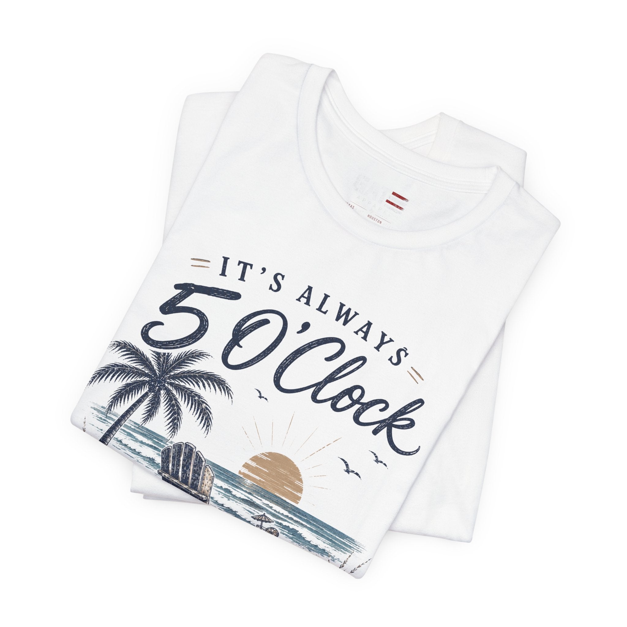 5 O'Clock Somewhere Beach T-Shirt