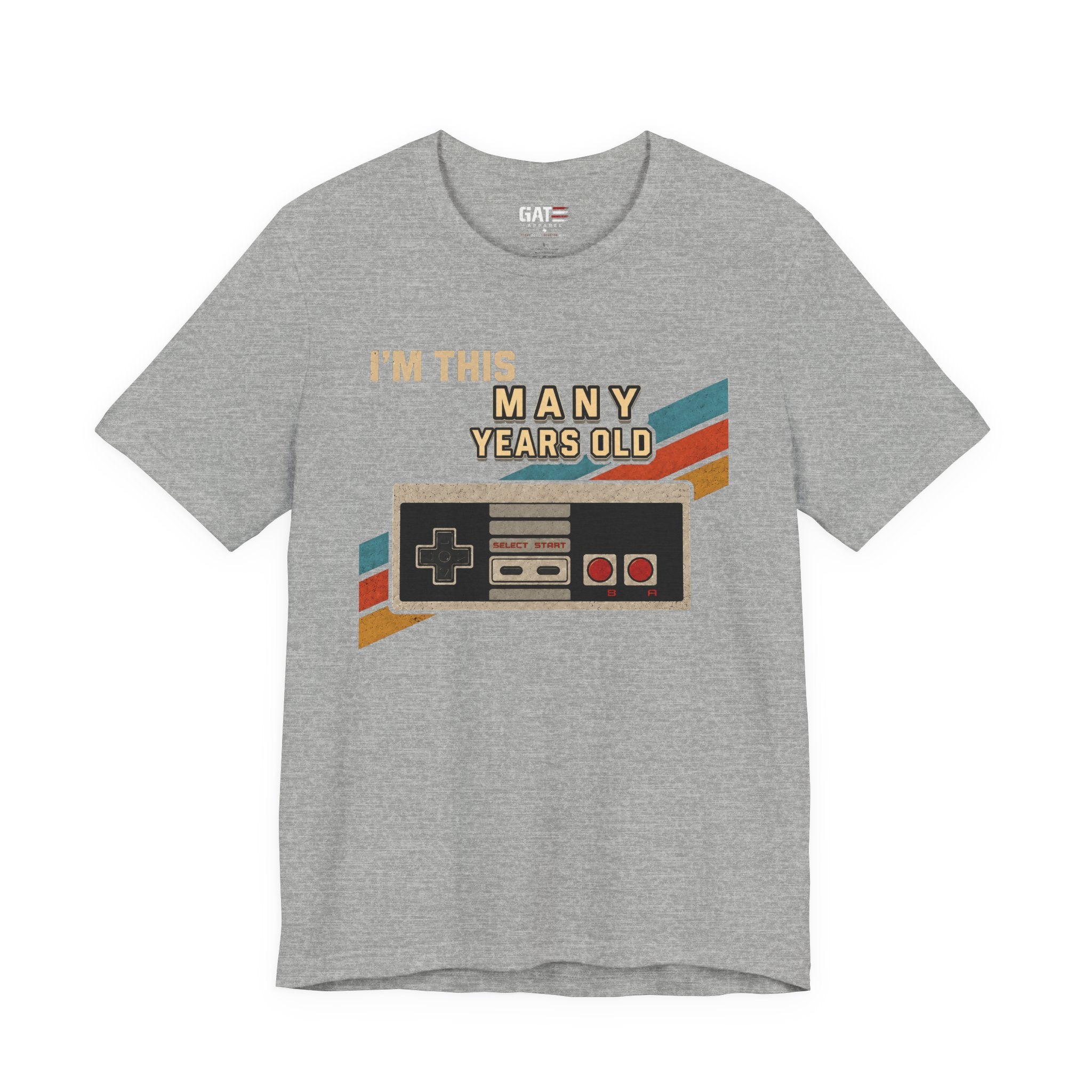 Retro Gaming Birthday Shirt, Gamer Gift for Men, I'm This Many Years Old Tee, 80s 90s Video Game Shirt, Classic Gamer Gift