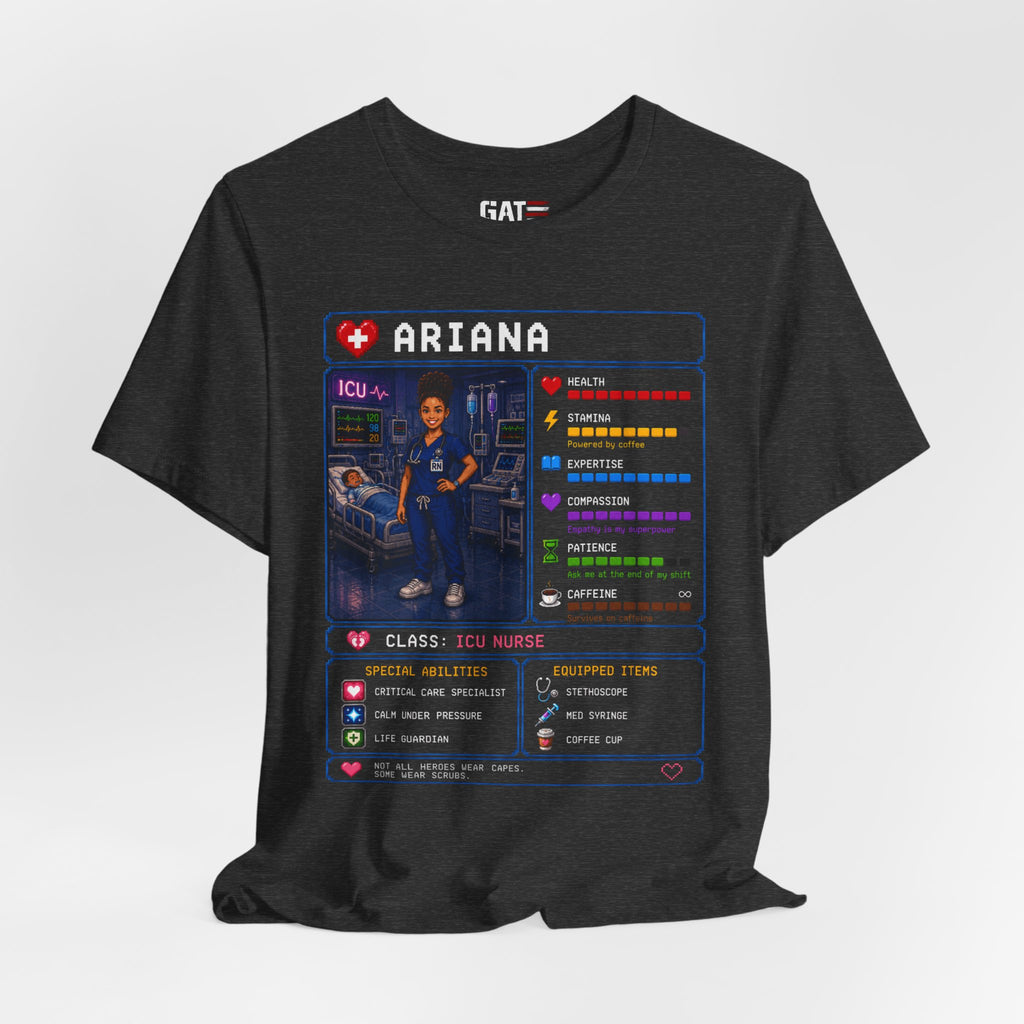 Custom ICU Nurse RPG Character Shirt | Personalized Nurse Gift