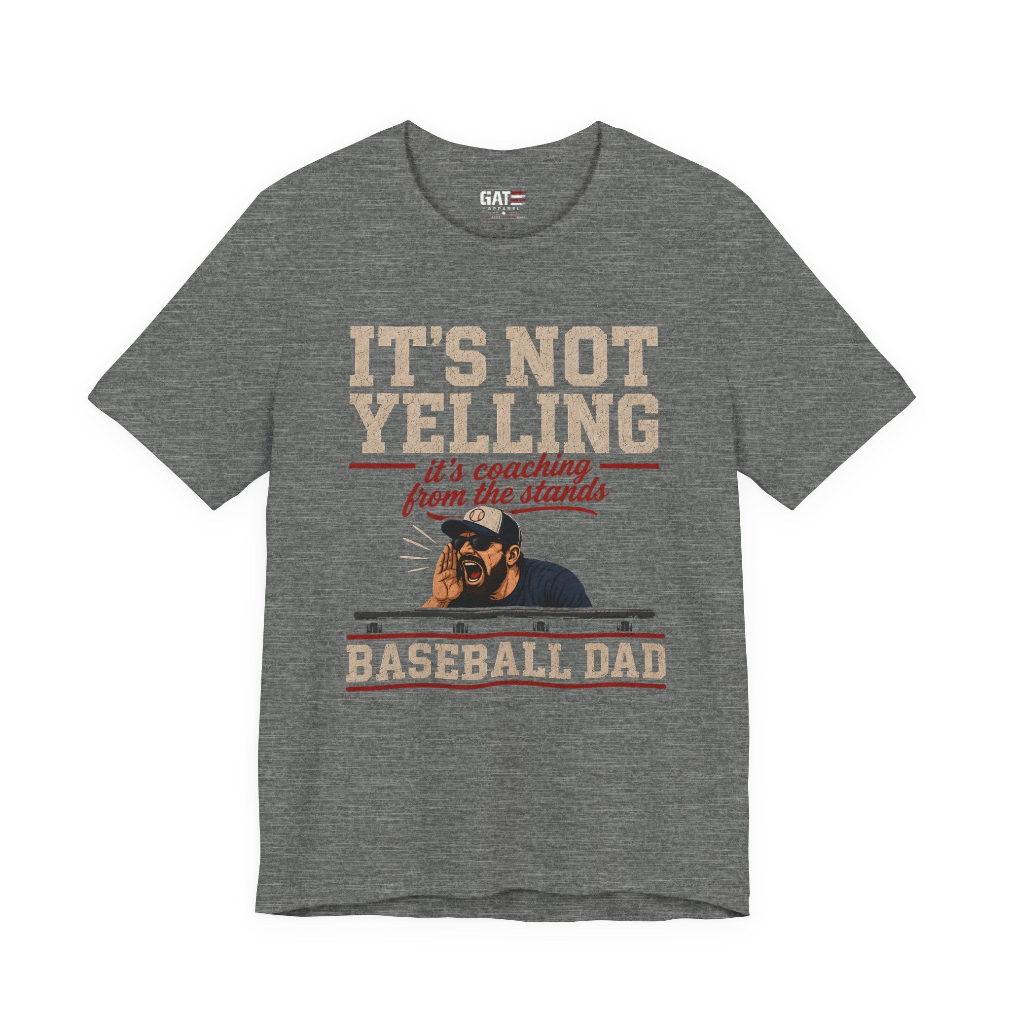 It's Not Yelling It's Coaching From The Stands Baseball Dad Shirt, Funny Baseball Dad Tee, Travel Ball Dad Gift Father's Day