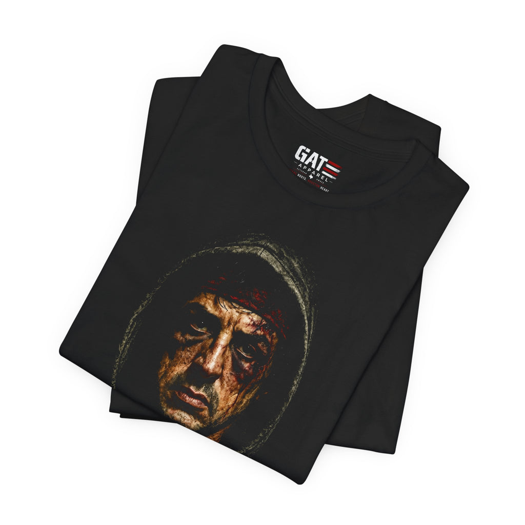 Rocky Balboa|Keep Fighting Hoodie Portrait T‑Shirt — Gritty Motivational Graphic Tee