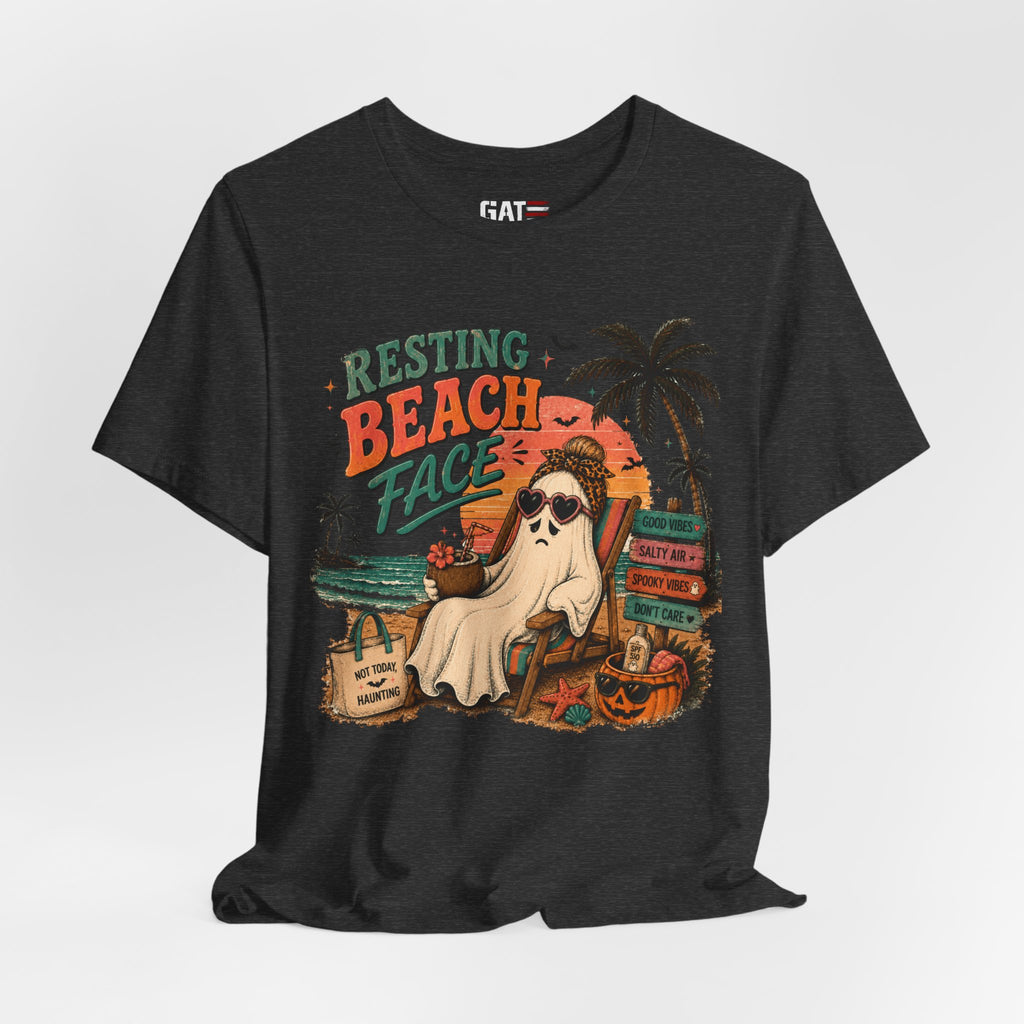 Summerween Shirt, Spooky Beach Shirt, Ghost Beach Tee, Halloween Beach Shirt, Coastal Halloween Tee, Tropical Ghost Shirt
