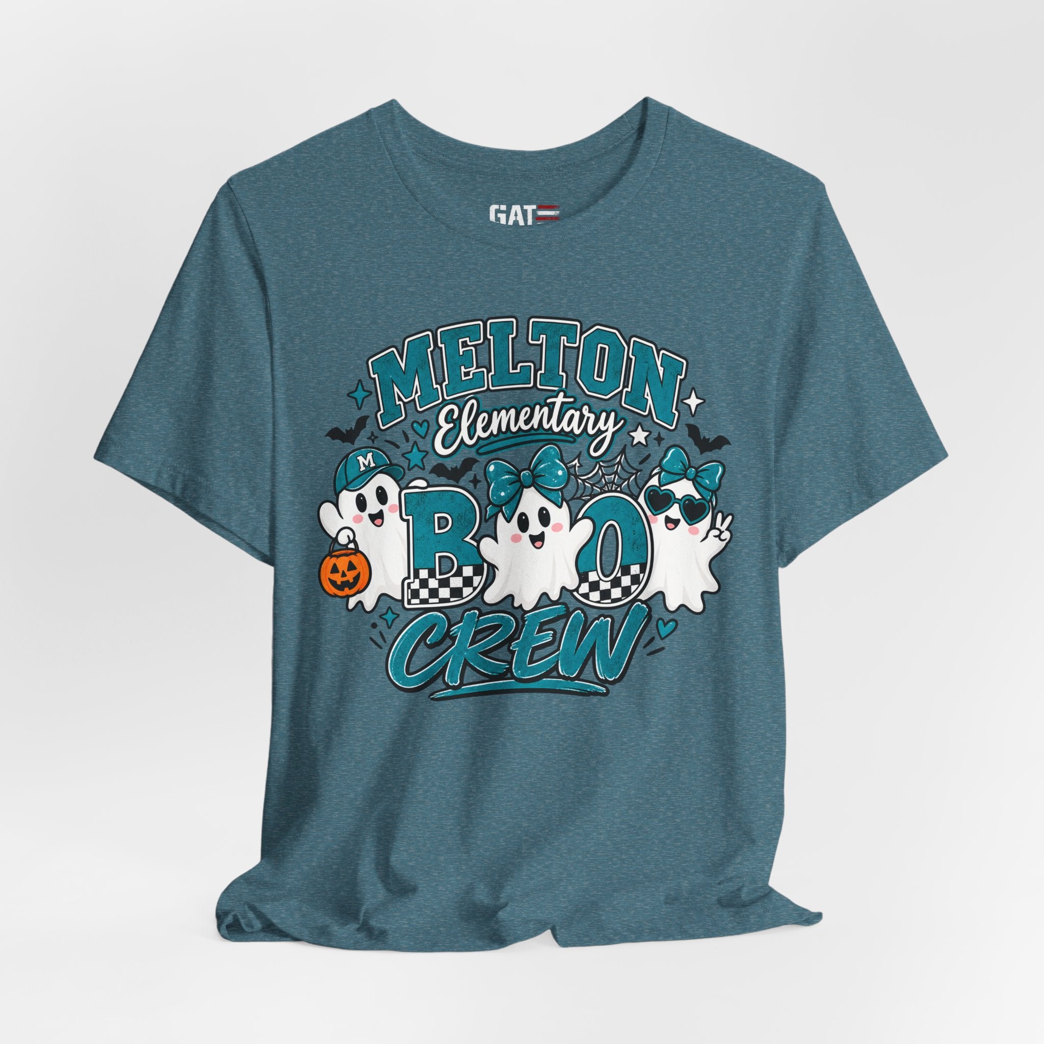 Melton Elementary Boo Crew T-Shirt — Cute Halloween Ghost School Tee