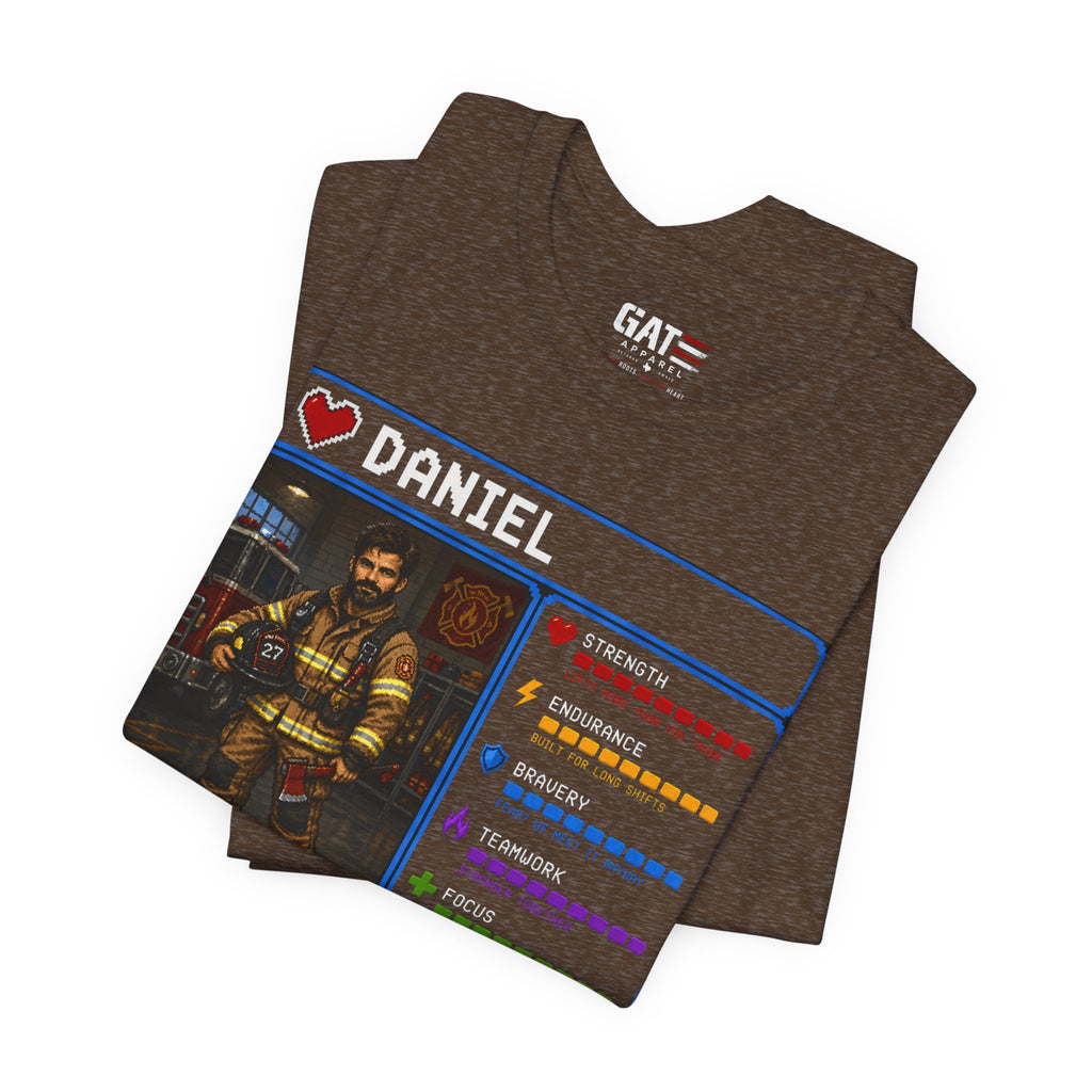 Custom Firefighter RPG Character Shirt | Personalized Firefighter Gift
