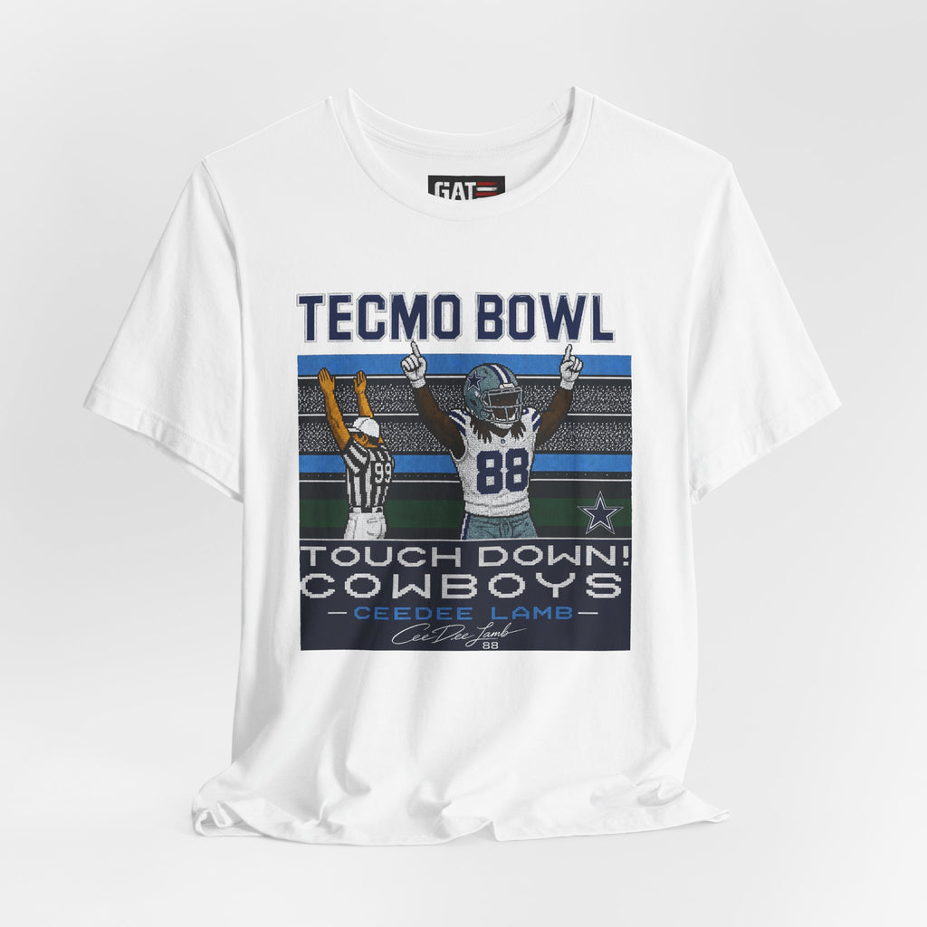 Retro CeeDee Lamb Shirt, Tecmo Bowl Inspired Cowboys Football Tee, Vintage 8 Bit Gamer Shirt, Touchdown Graphic Tee