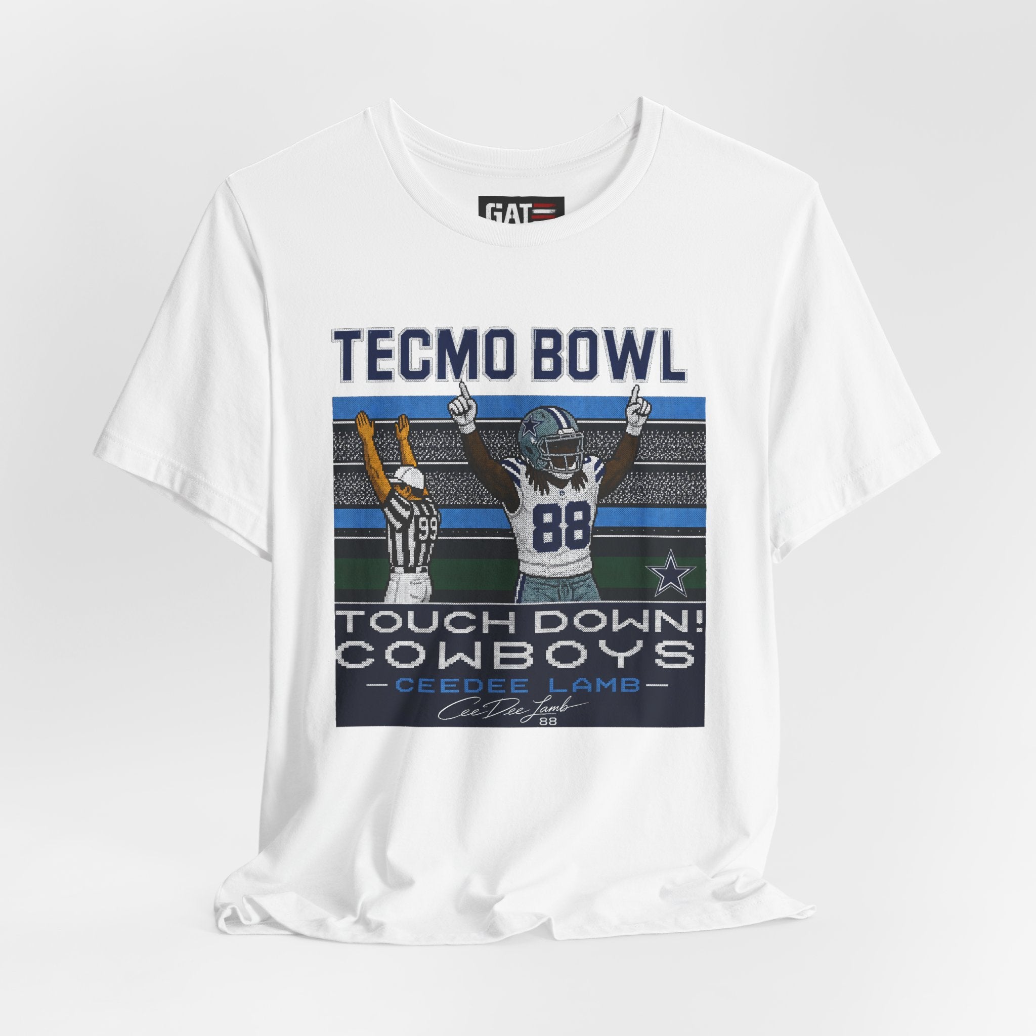 Retro CeeDee Lamb Shirt, Tecmo Bowl Inspired Cowboys Football Tee, Vintage 8 Bit Gamer Shirt, Touchdown Graphic Tee