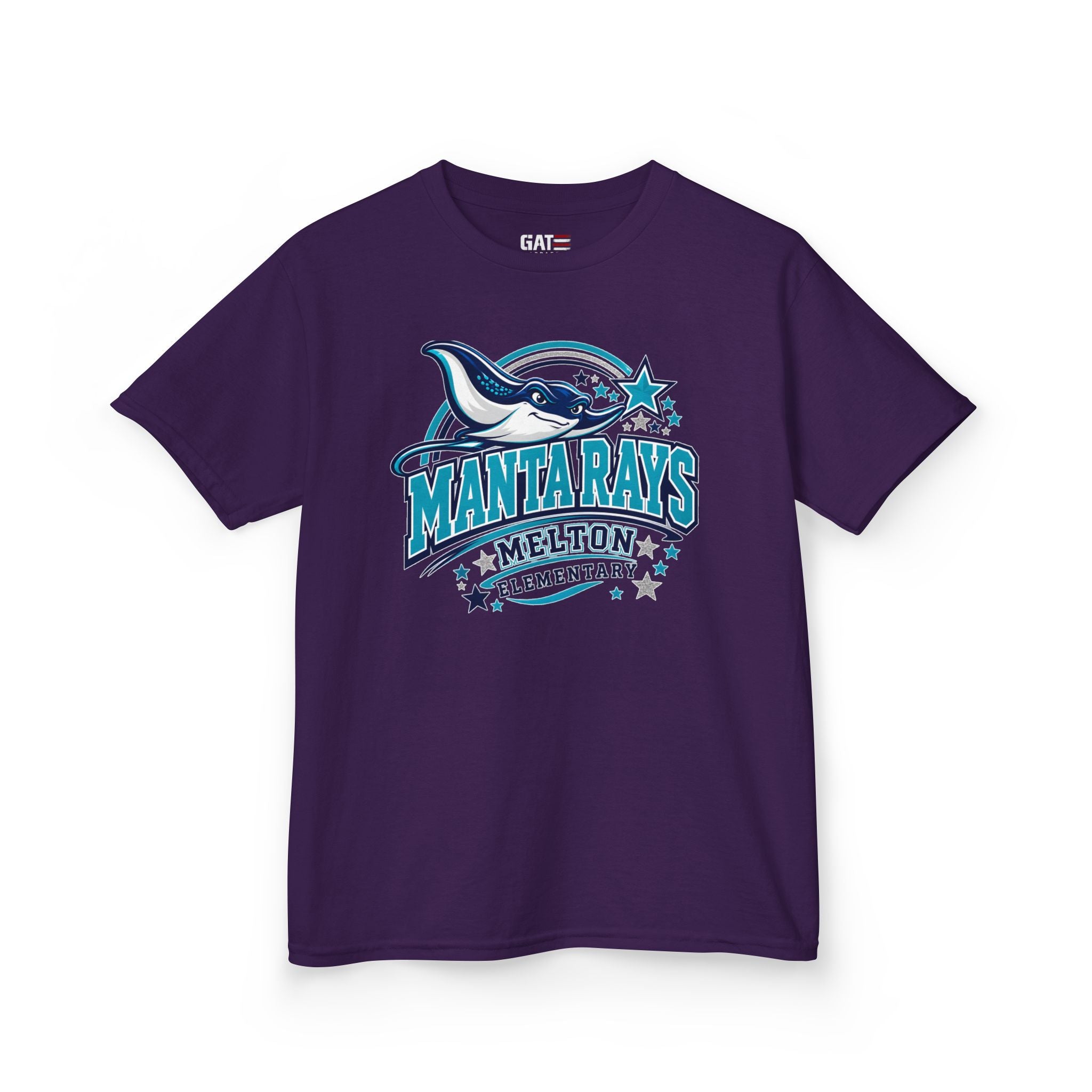 Melton Kids Tee Mantarays School T-Shirt — Melton Elementary Mascot Tee