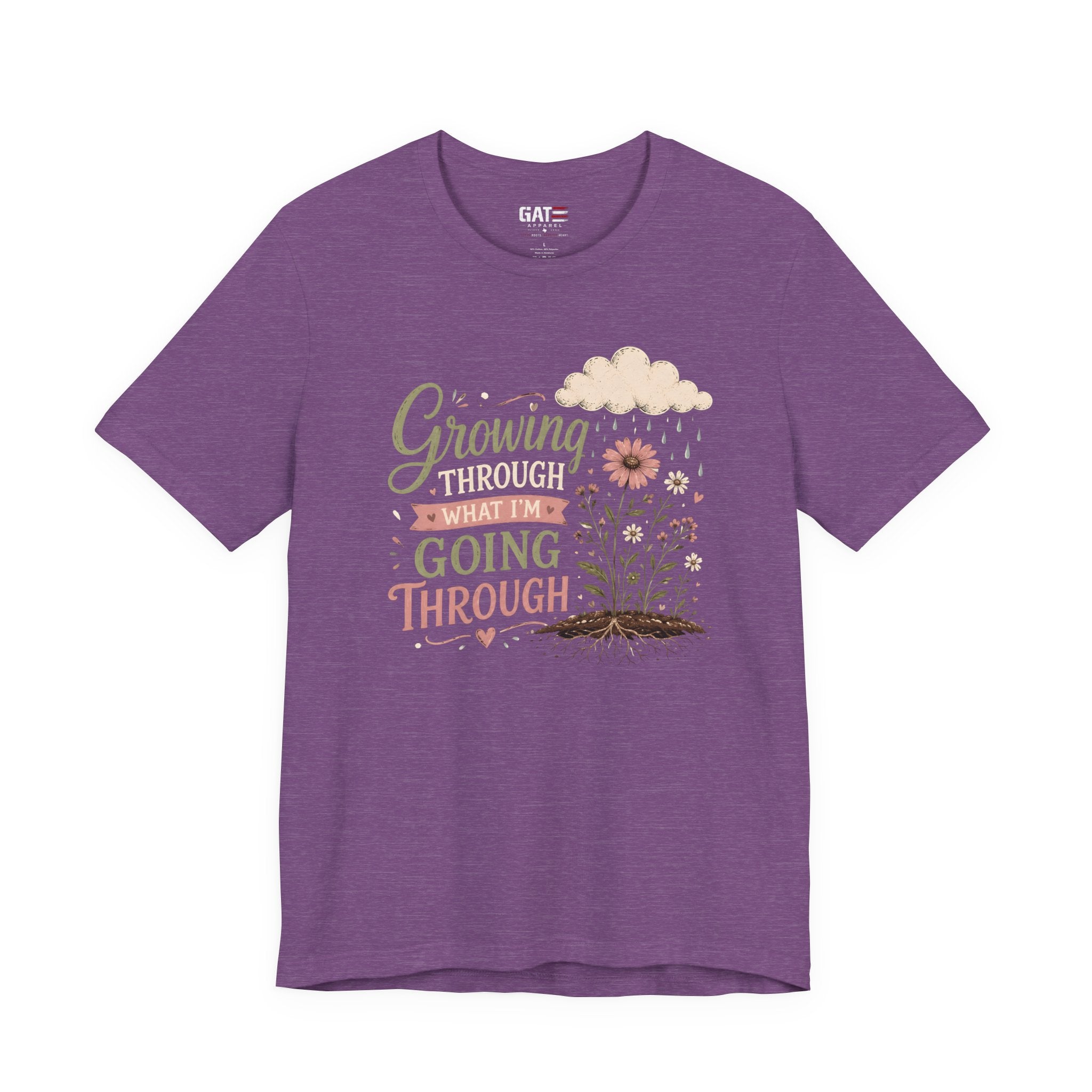 Motivational Christian Shirt for Women, Inspirational Growth Graphic Tee, Faith Encouragement Shirt, Floral Positive Mindset Gift