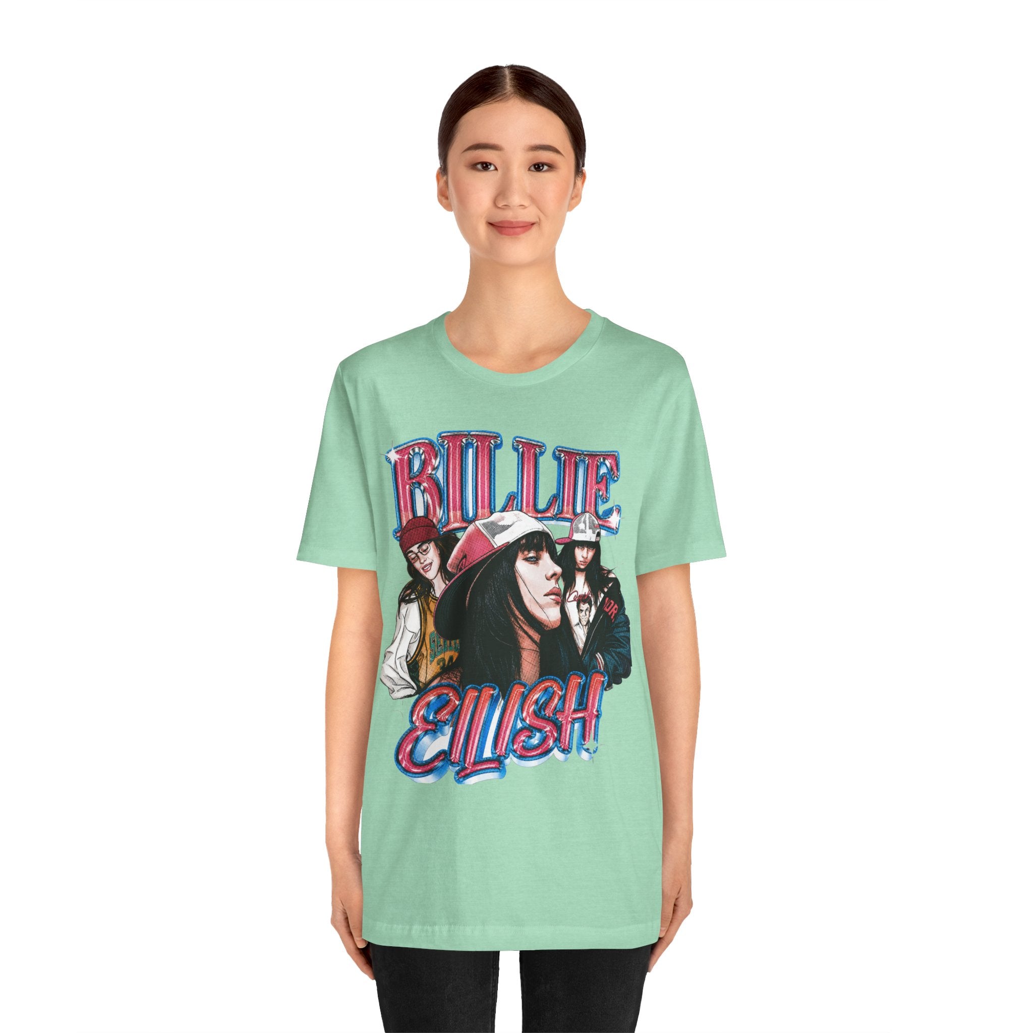 Graphic Tee — Retro Pop Artist Portrait "Billi Eilish"