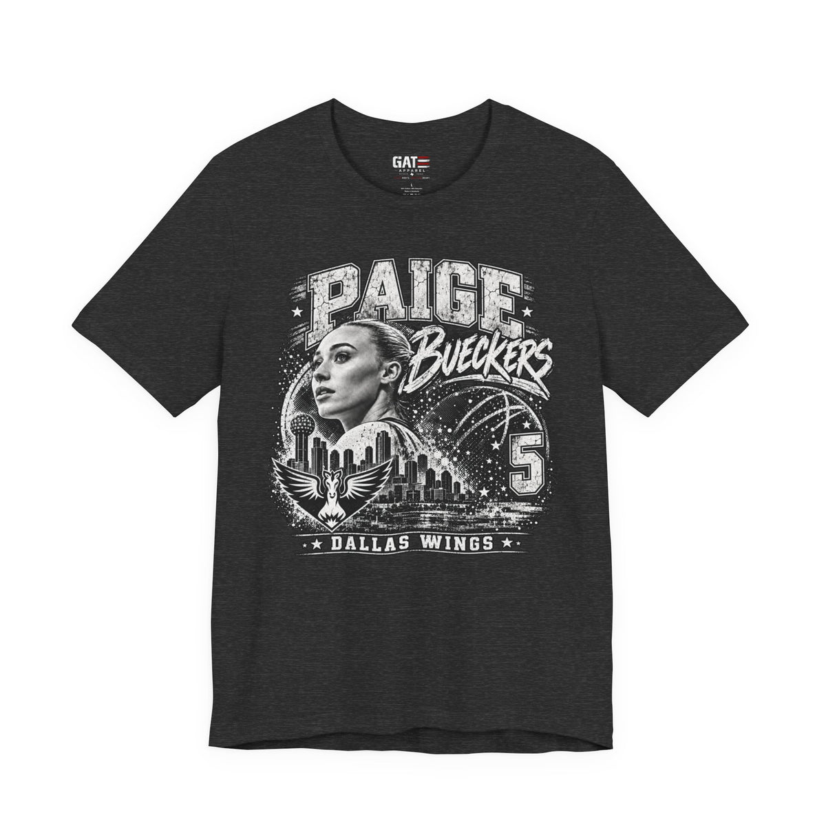 Paige Bueckers portrait shirt color mockup