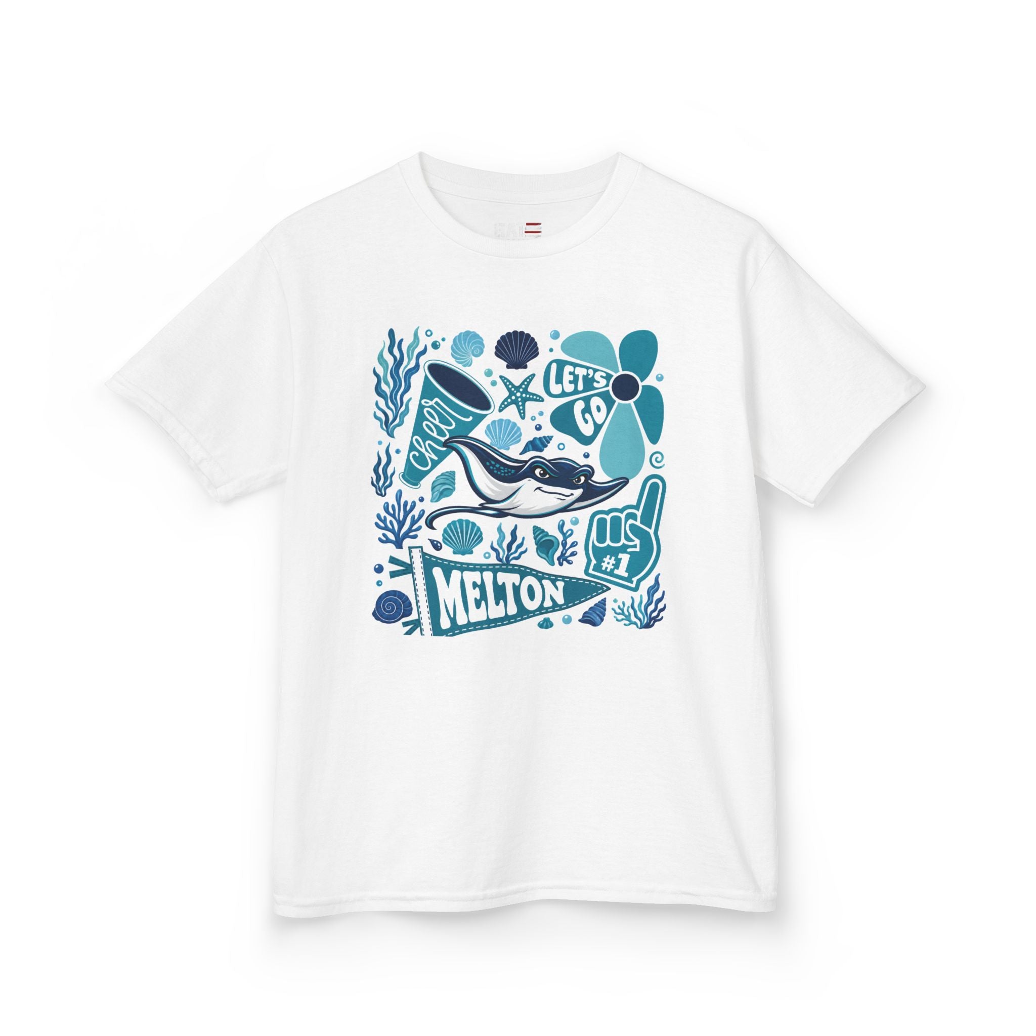 Melton Kids Tee — Blue Ocean Surf Graphic "Melton"