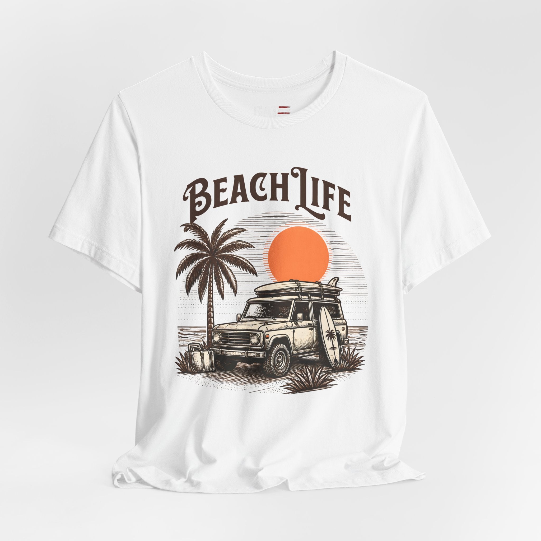 Beach Life Shirt, Retro VW Bus T Shirt, Vintage Camper Van Tee, Coastal Vacation Shirt, Summer Beach Graphic Tee, Surf Style Shirt, Van Life