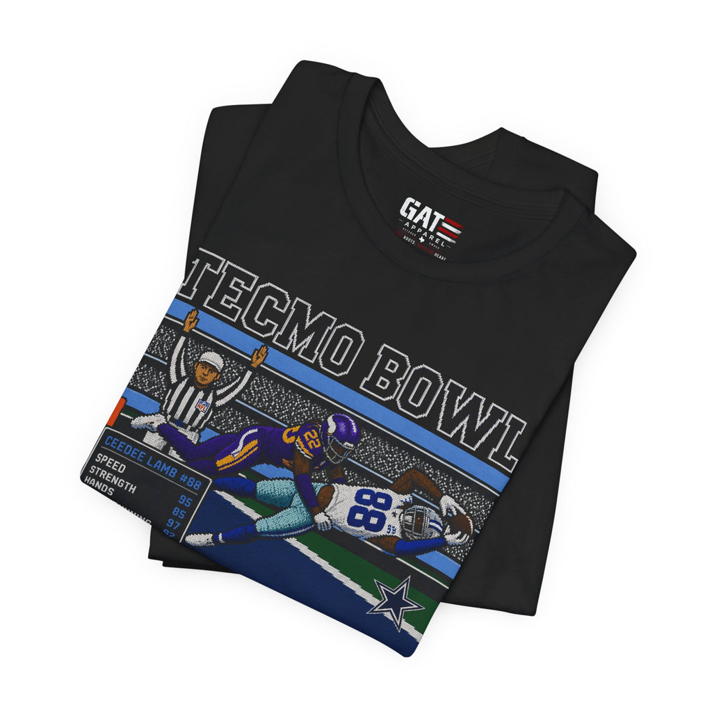 CeeDee Lamb Tecmo Bowl Shirt, Retro Dallas Football Tee, 8 Bit Touchdown Graphic T Shirt, Vintage Pixel Art Fan Gift