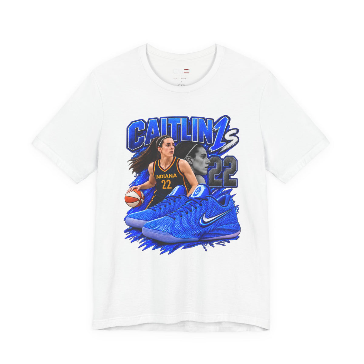 Caitlin Clark Caitlin 1s Racer Blue Classic Sneaker Shirt