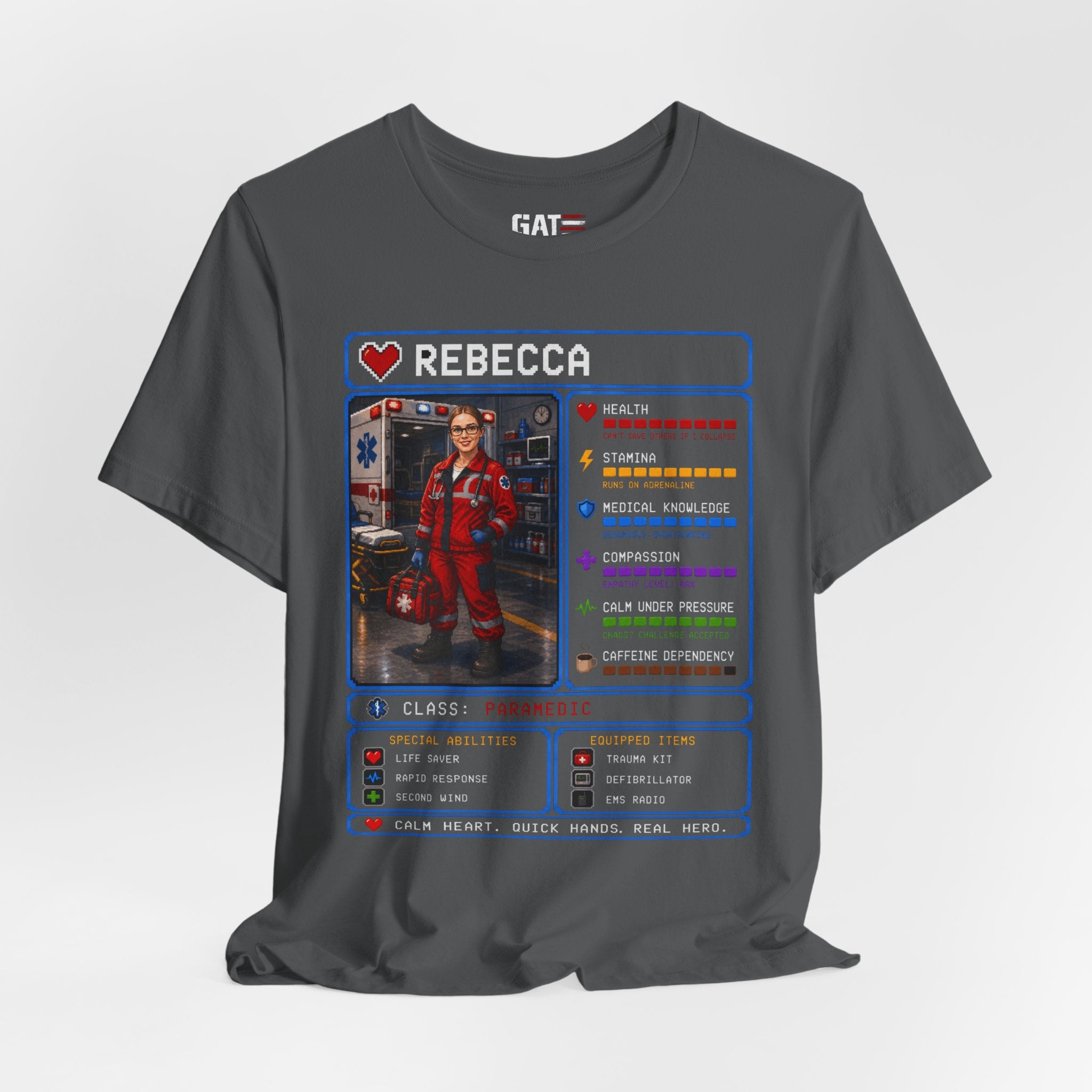 Custom Paramedic RPG Character Shirt | Personalized EMT Gift