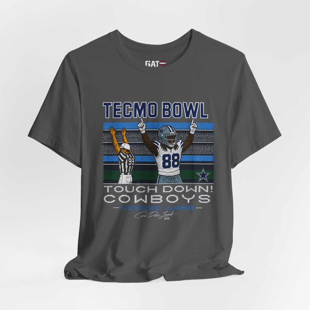 Retro CeeDee Lamb Shirt, Tecmo Bowl Inspired Cowboys Football Tee, Vintage 8 Bit Gamer Shirt, Touchdown Graphic Tee