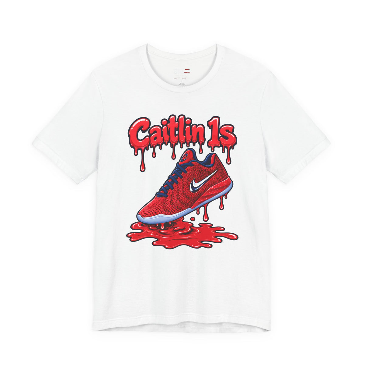 Caitlin Clark Caitlin 1s USA Reds Paint Sneaker Shirt