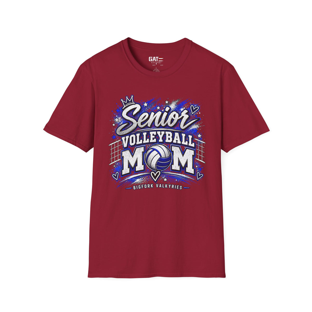 Senior Volleyball Mom Photo Shirt | Custom Team & Number