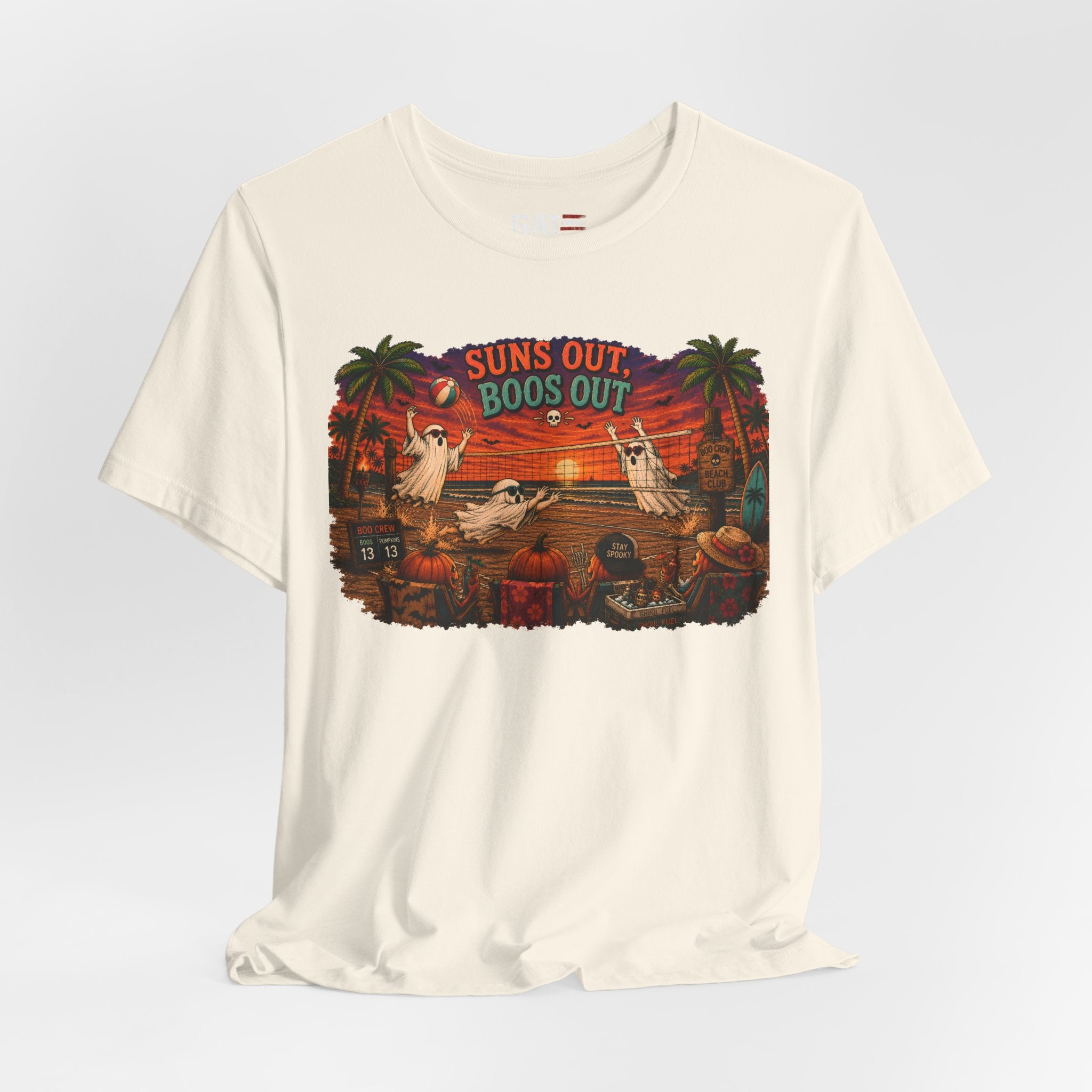 Summerween Shirt, Spooky Beach Shirt, Ghost Beach Tee, Halloween Beach Shirt, Coastal Halloween Tee, Tropical Ghost Shirt