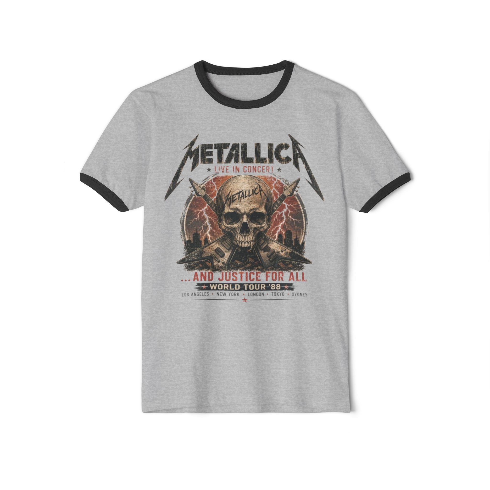 Metallica "And Justice for All" Skull Ringer T-Shirt