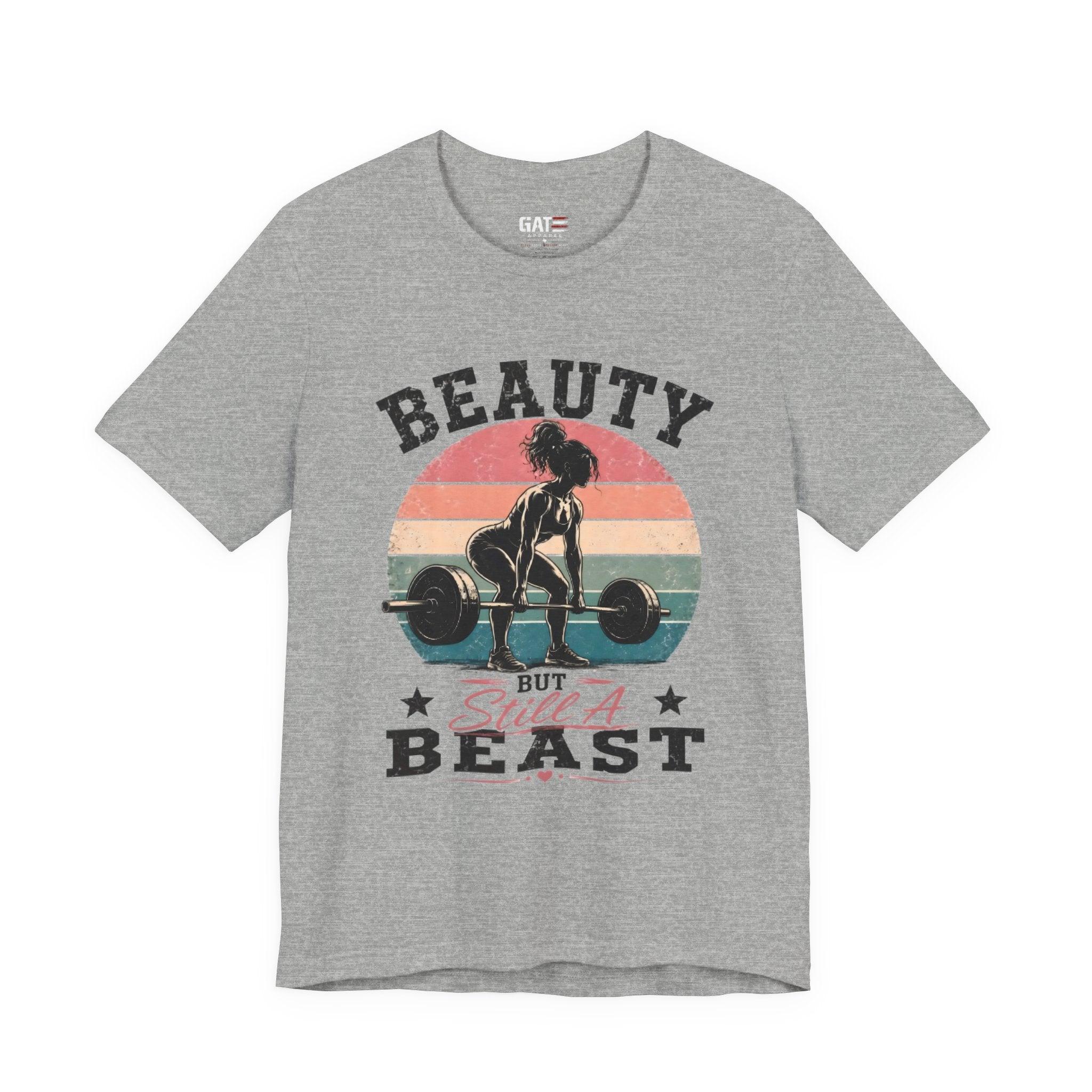 Beauty But Still A Beast Shirt, Retro Gym Shirt for Women, Weightlifting Tee, Fitness Gift, Cute Workout Shirt