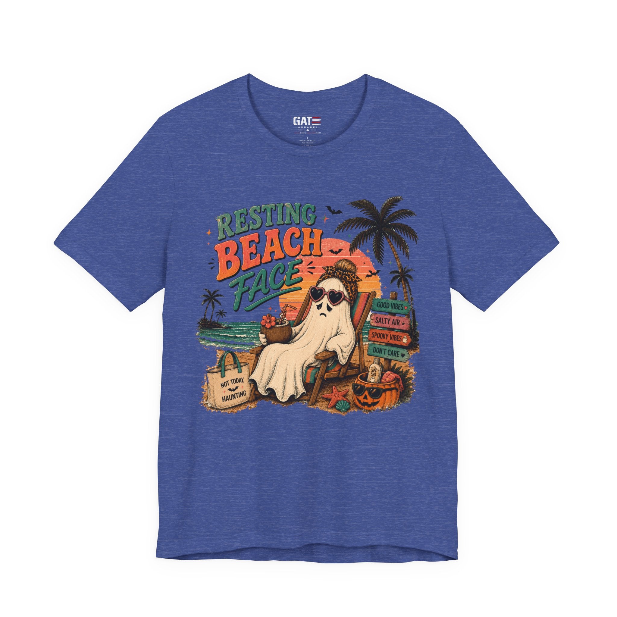 Summerween Shirt, Spooky Beach Shirt, Ghost Beach Tee, Halloween Beach Shirt, Coastal Halloween Tee, Tropical Ghost Shirt