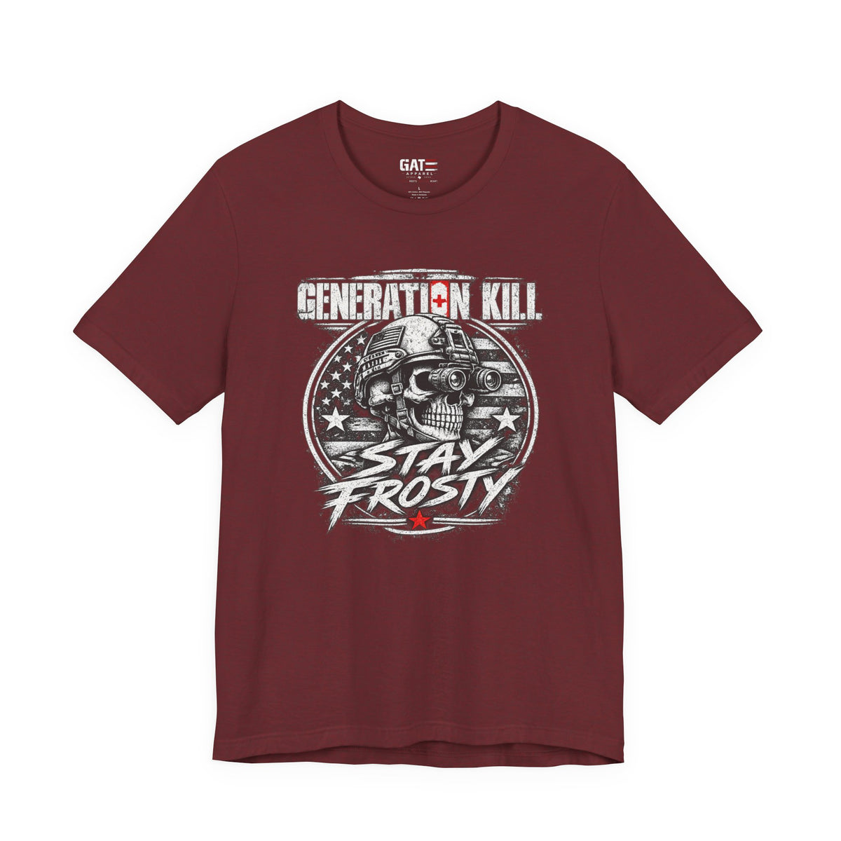 Stay Frosty Skull Shirt | Military Veteran Retro Tee