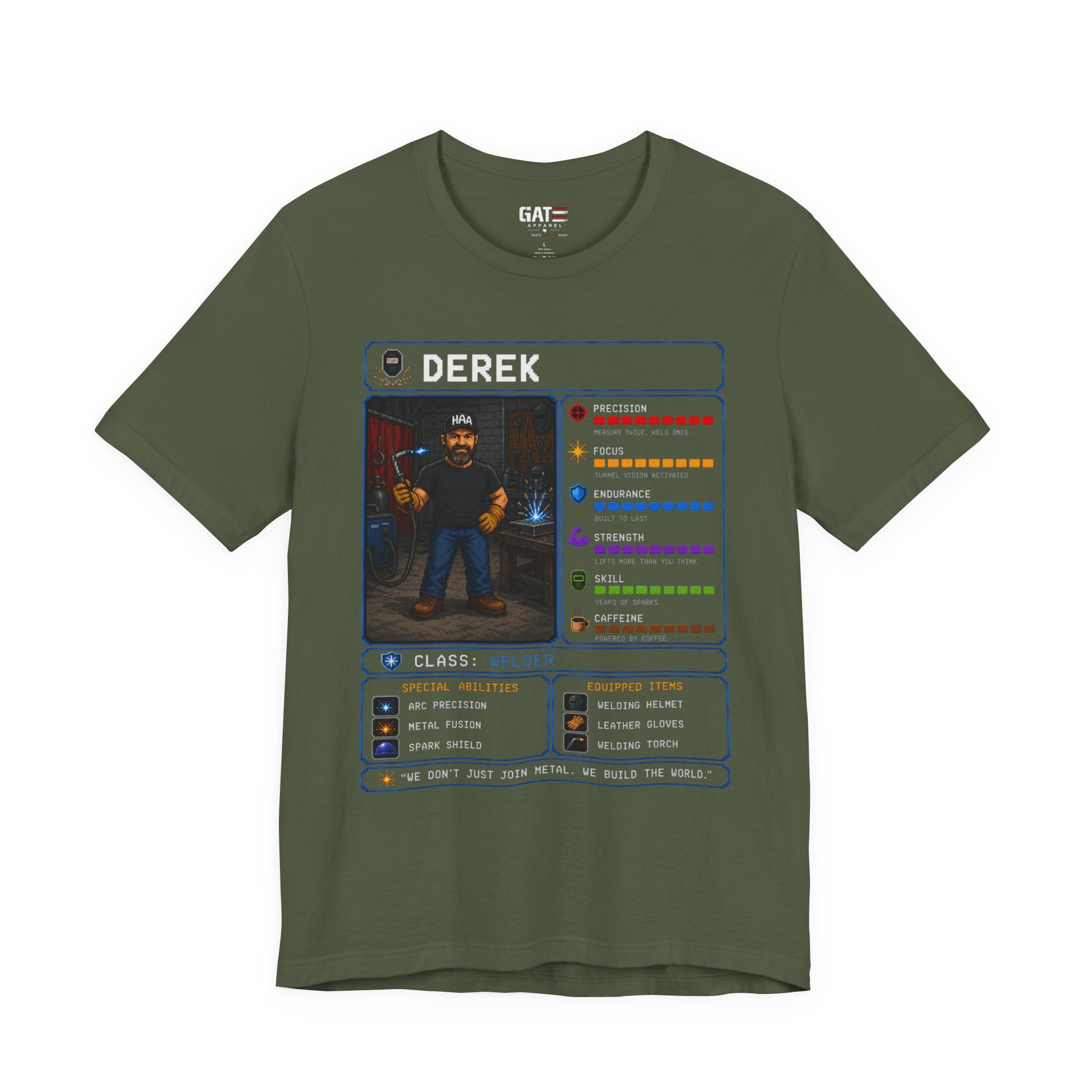 Custom Welder RPG Character Shirt| Personalized Welding Gift