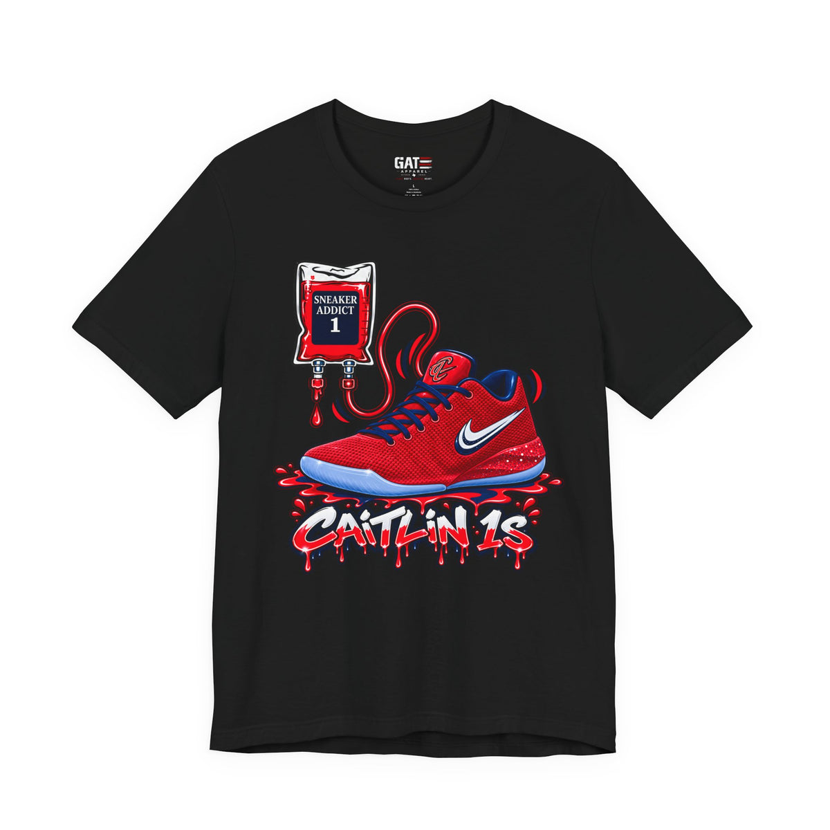 Caitlin Clark Caitlin 1s Addict Red Sneaker Shirt