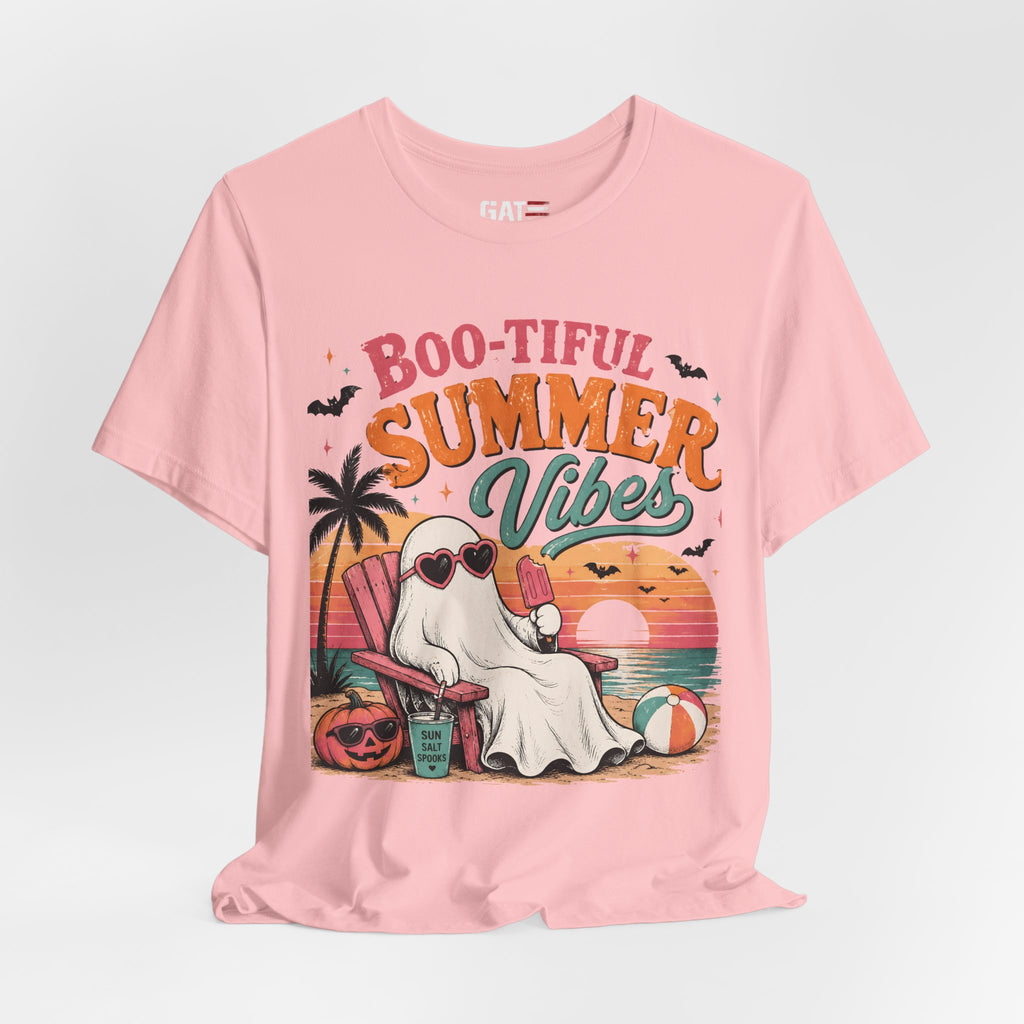 Summerween Shirt, Spooky Beach Shirt, Ghost Beach Tee, Halloween Beach Shirt, Coastal Halloween Tee, Tropical Ghost Shirt