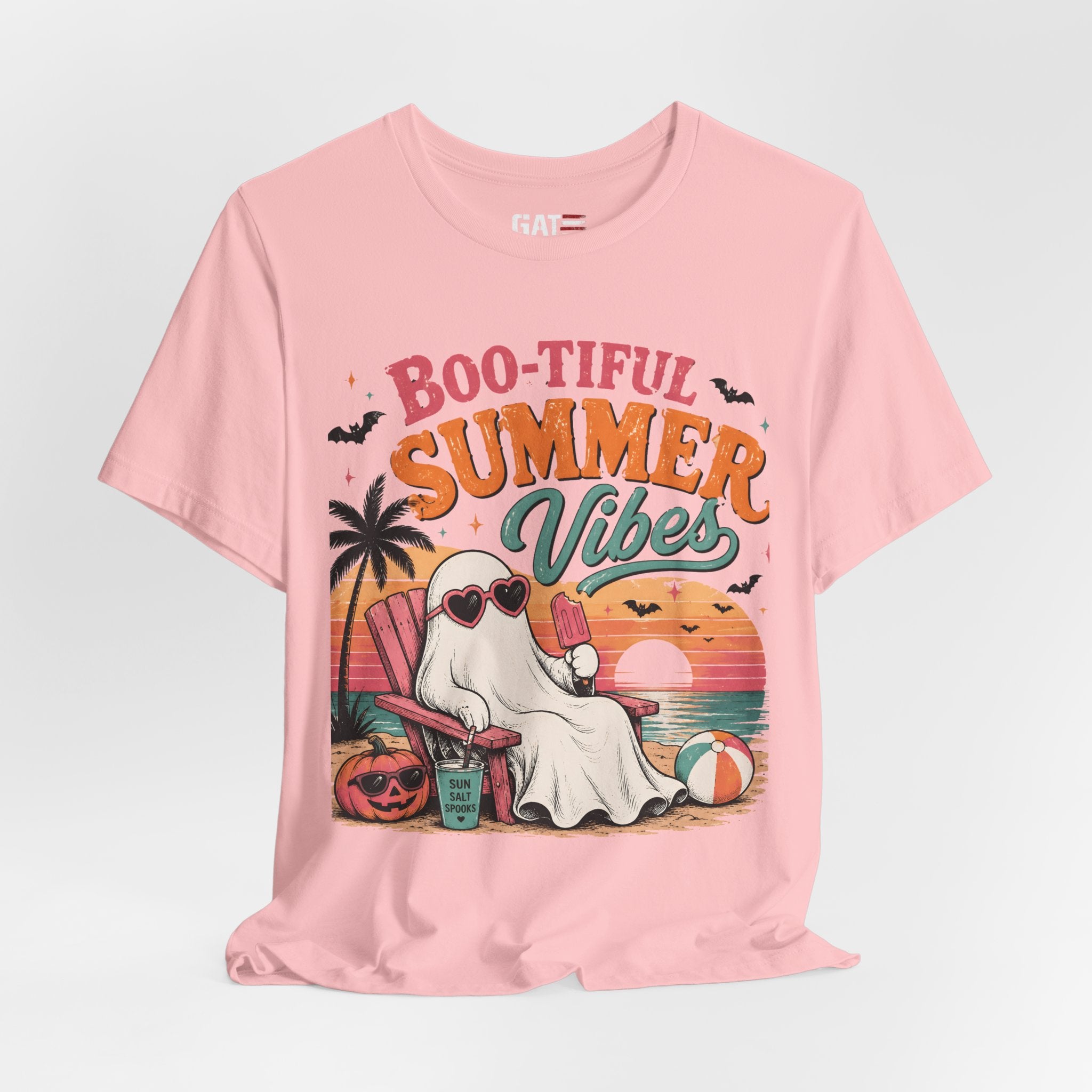 Summerween Shirt, Spooky Beach Shirt, Ghost Beach Tee, Halloween Beach Shirt, Coastal Halloween Tee, Tropical Ghost Shirt