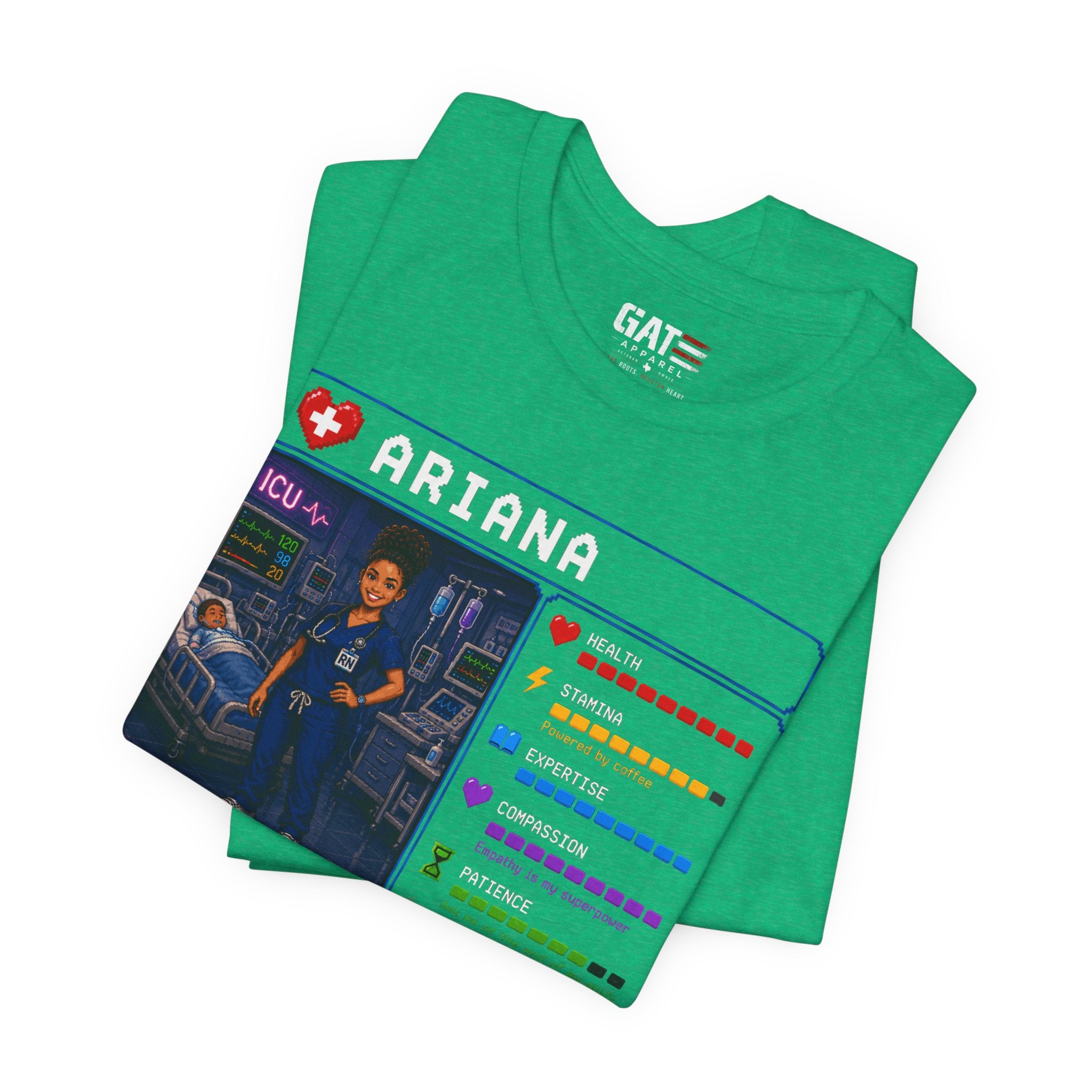 Custom ICU Nurse RPG Character Shirt | Personalized Nurse Gift