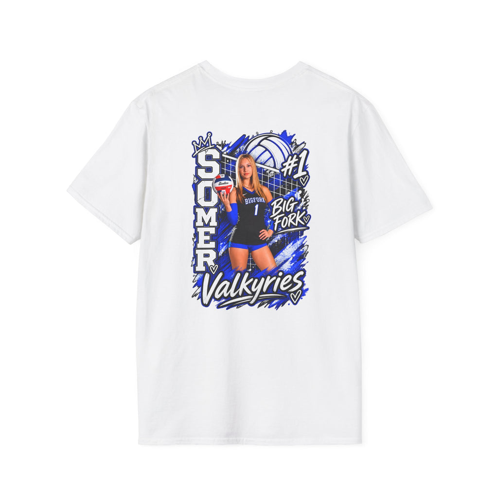 Volleyball Mom Senior Player Photo Tee — Custom Photo Team Name and Number