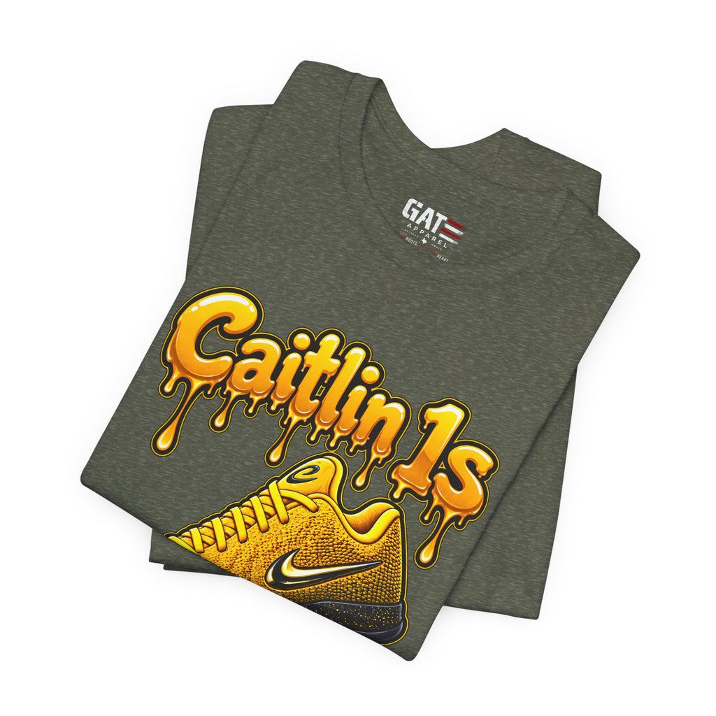 Caitlin Clark Caitlin 1s Iowa Yellow Paint Sneaker Shirt