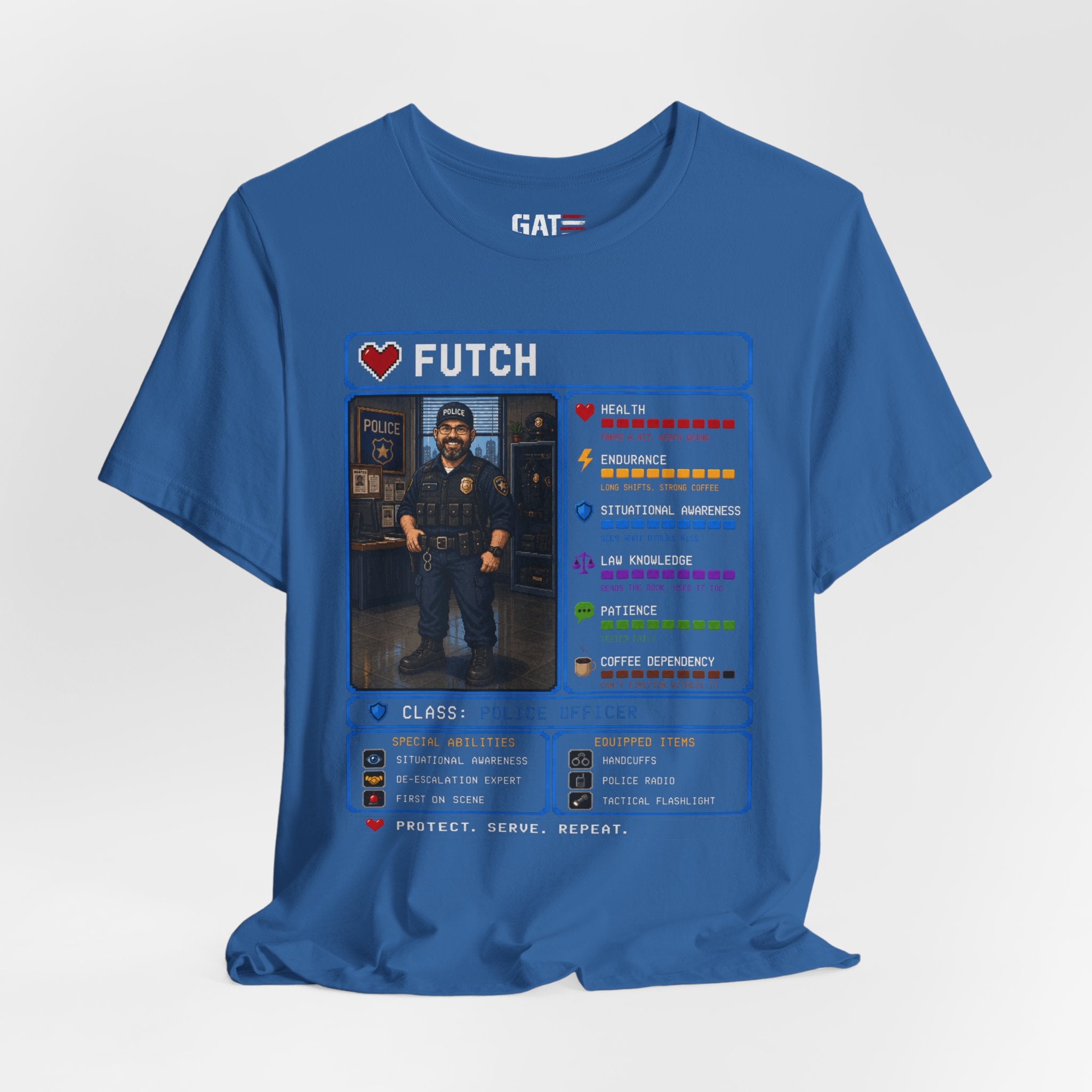 Custom Police Officer RPG Character Shirt | Personalized Law Enforcement Gift