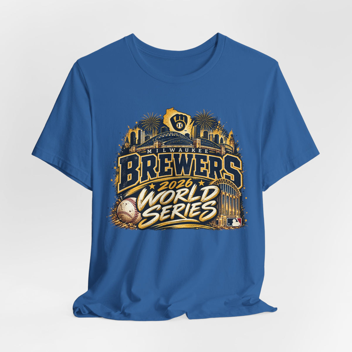 Milwaukee Brewers 2026 World Series skyline baseball T-shirt - alternate product photo 14