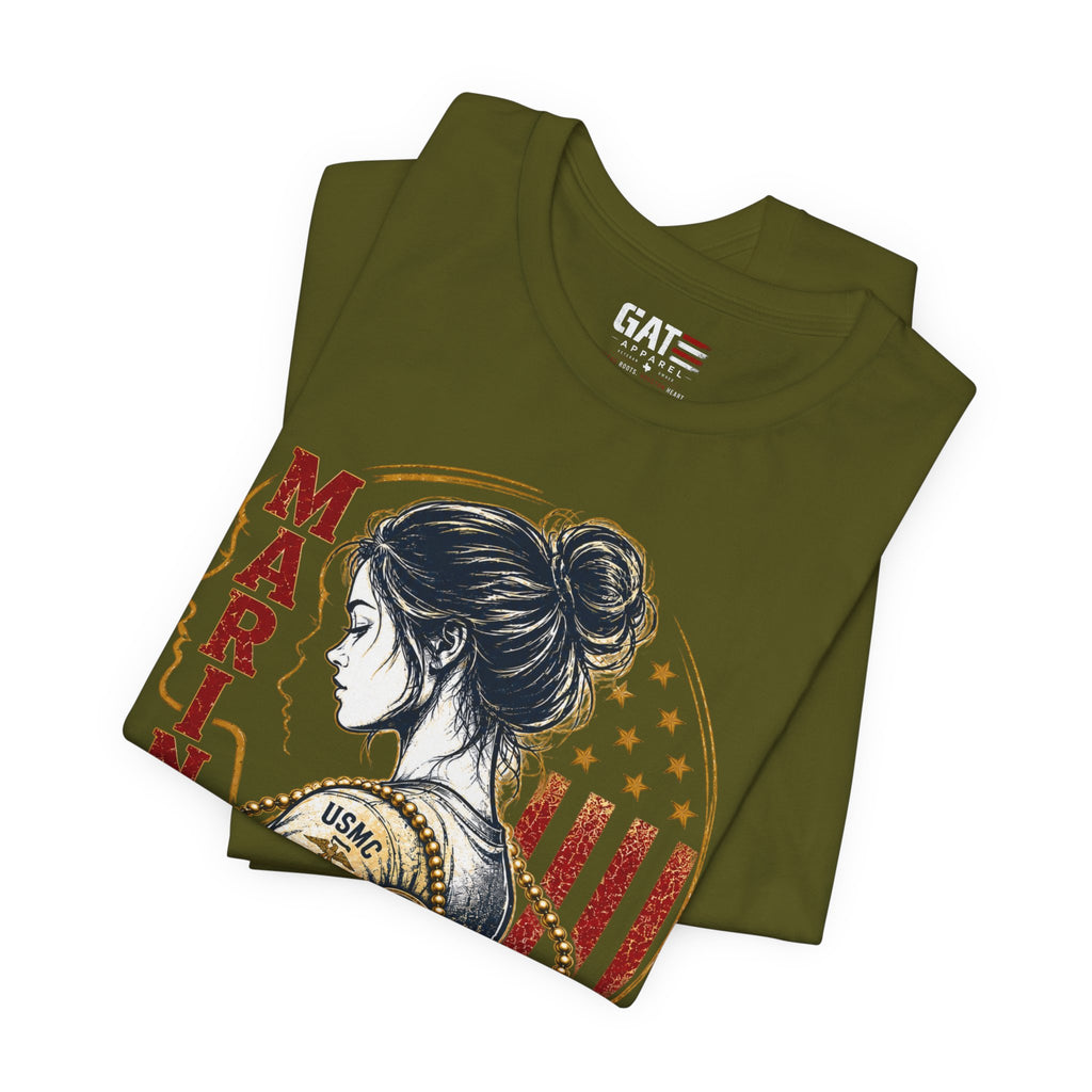 Female Marine Vet T‑Shirt – "Once a Marine, Always a Marine" Patriotic Female Veteran Tee