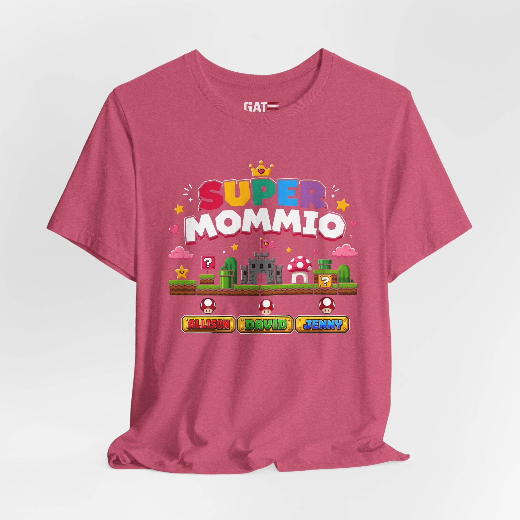 Super Mommio pixel game design T-Shirt | Retro video game mom tee