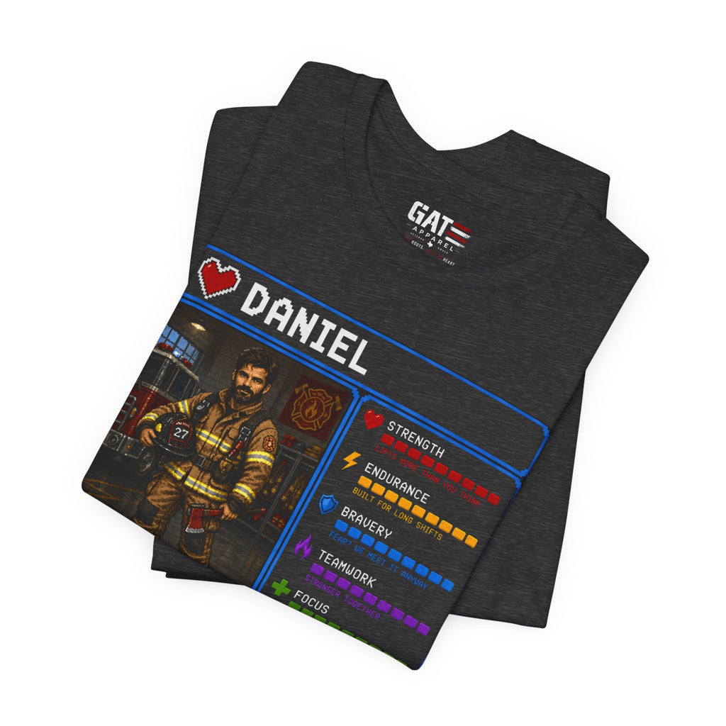 Custom Firefighter RPG Character Shirt | Personalized Firefighter Gift