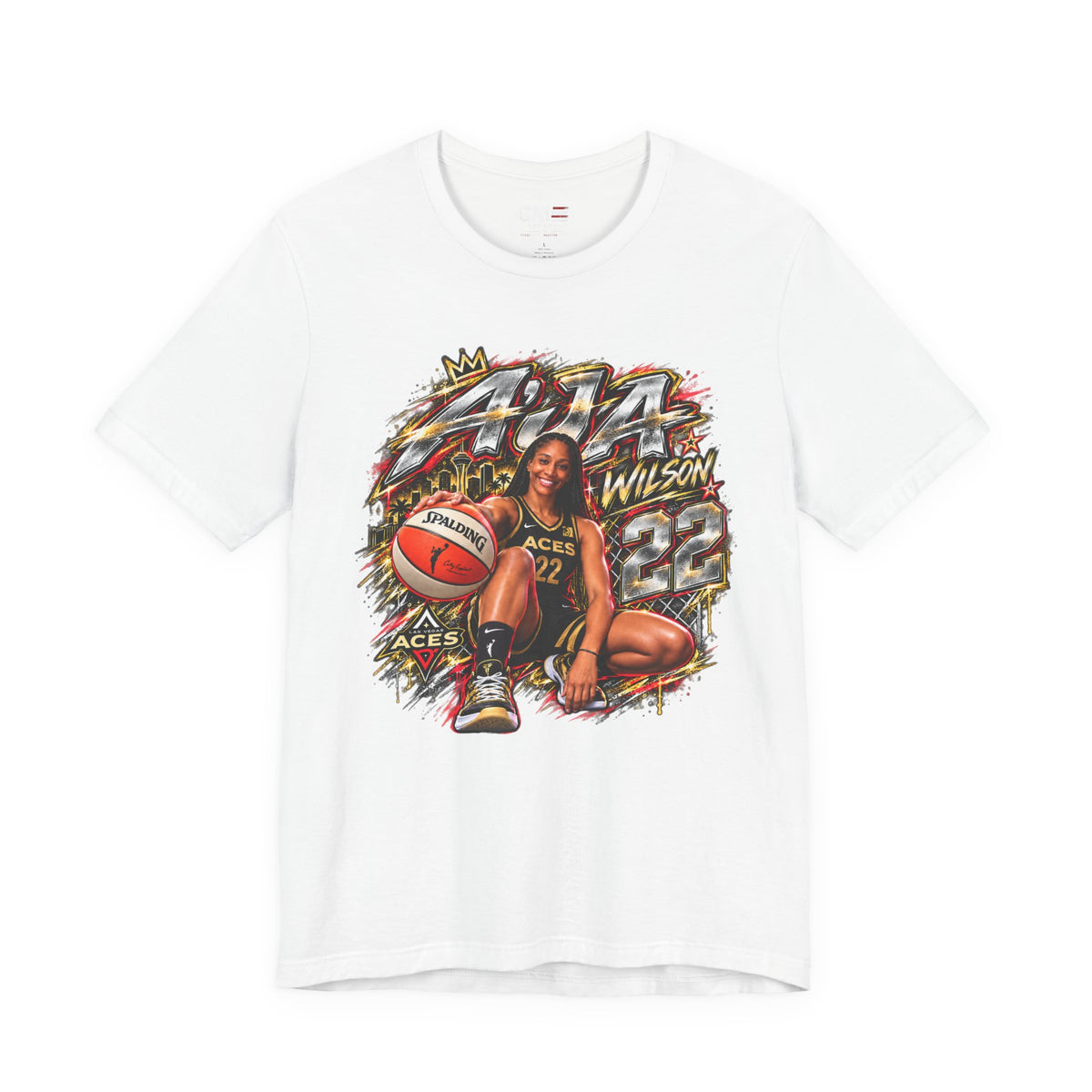 A'ja Wilson #22 Shirt – Las Vegas Aces WNBA Basketball Tee product mockup 2