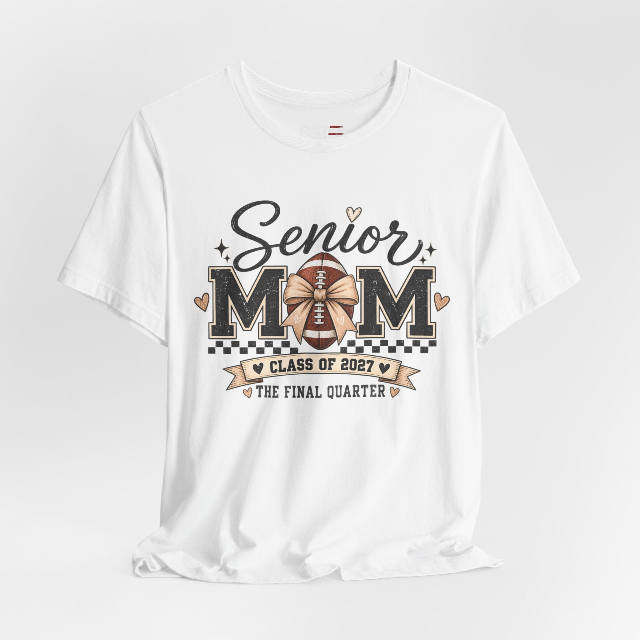 Senior Football Mom Shirt Class of 2027 Final Quarter Game Day T-Shirt