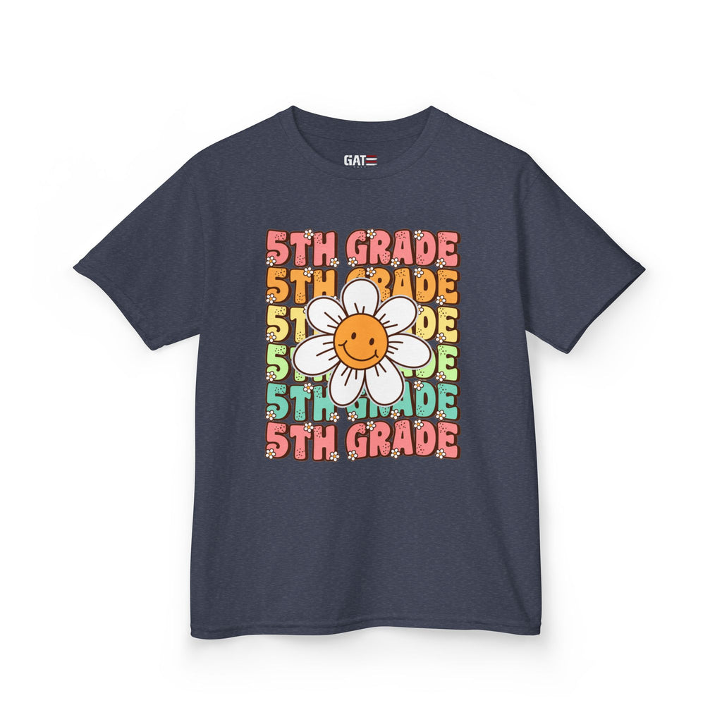 Custom Grade Level Shirt for Kids – Retro Daisy Back to School Tee